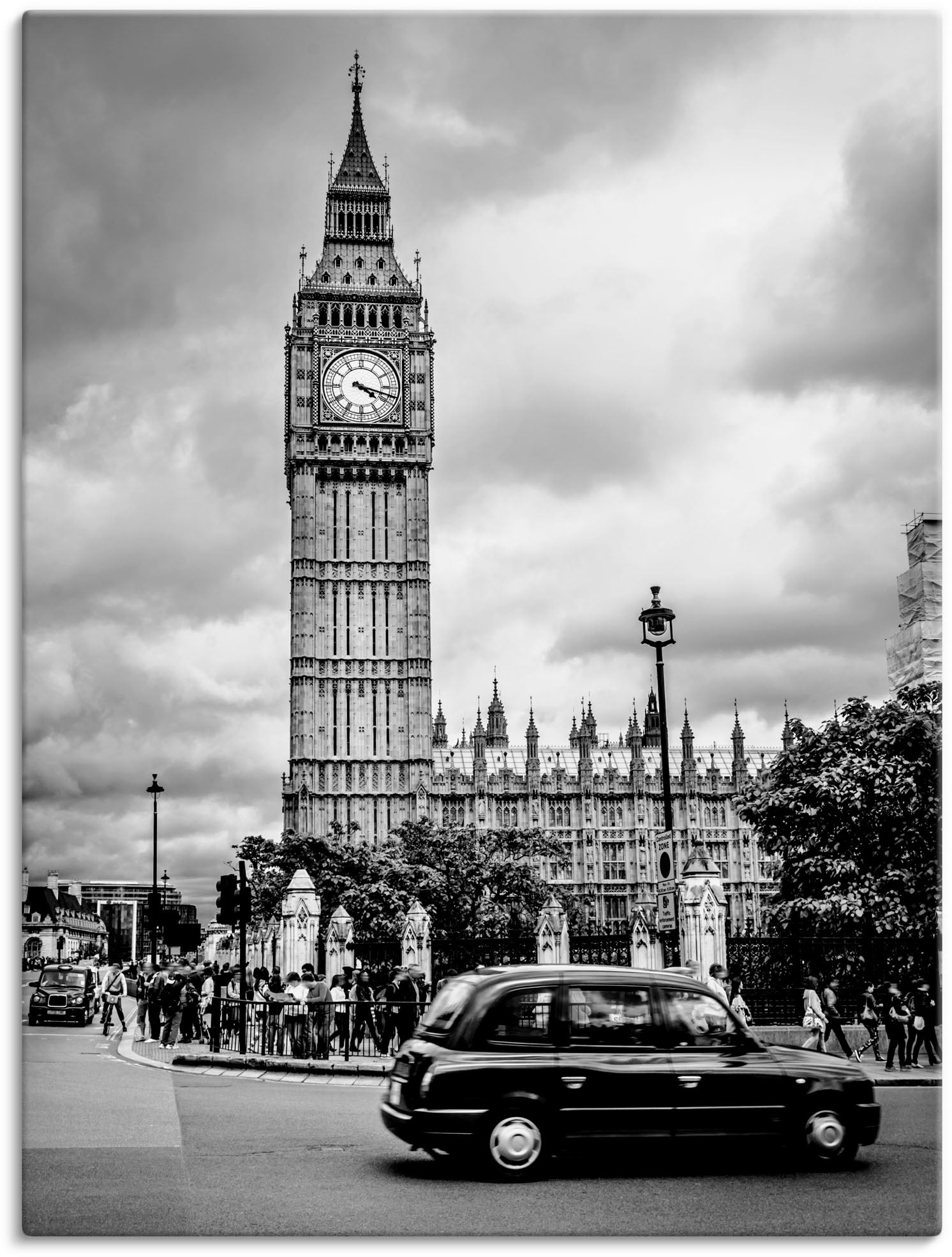 Artland Wandbild »London Taxi und Big Ben«, Gebäude, (1 St.), als Leinwandbild, Poster in verschied. Größen
