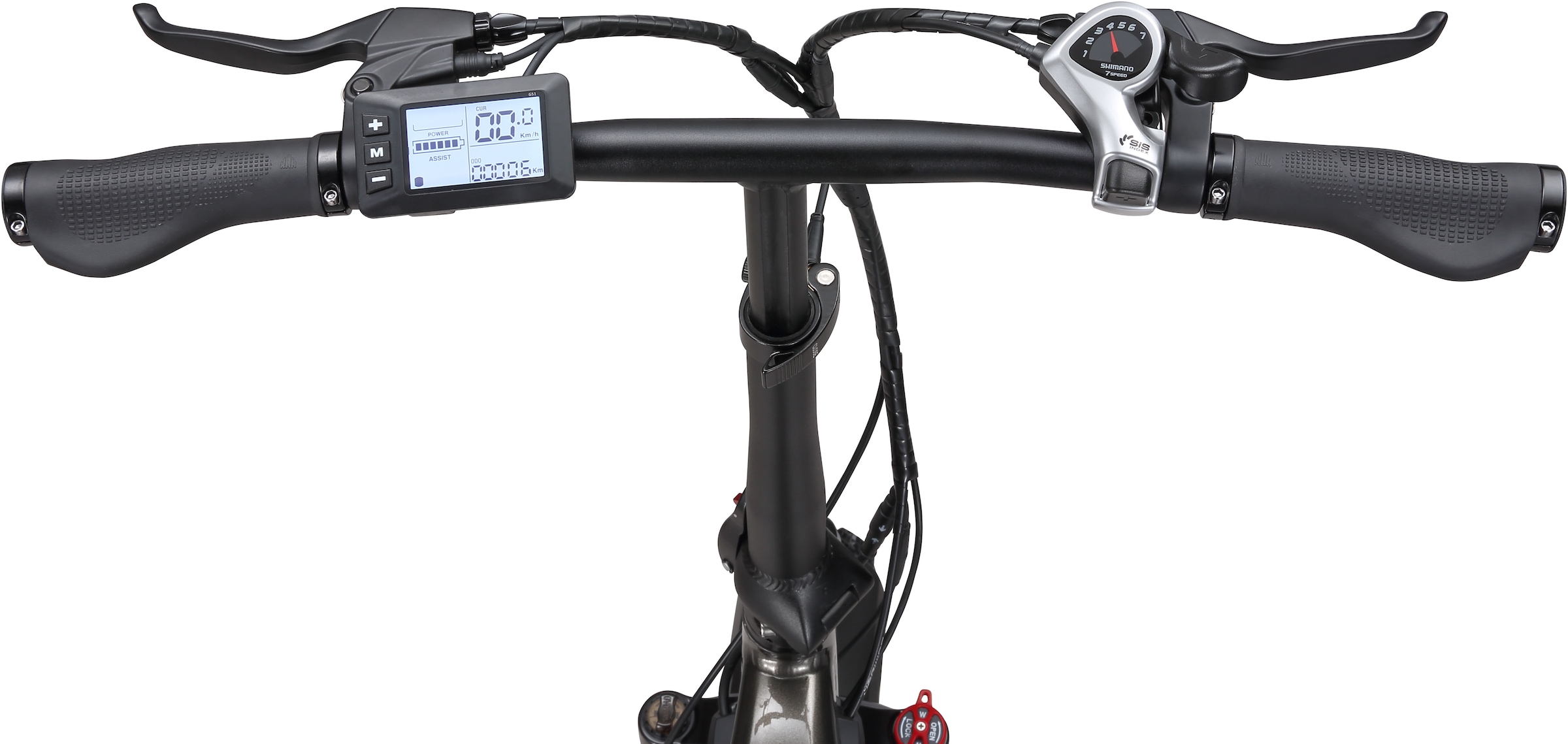 GreenStreet E-Bike »Tiefeinsteiger Klapprad GS5«, 7 Gang, Shimano, Heckmotor 250 W, (Set, 2 tlg., mit Akku-Ladegeräte, Fat Tires), Pedelec, Elektrofahrrad für Damen u. Herren