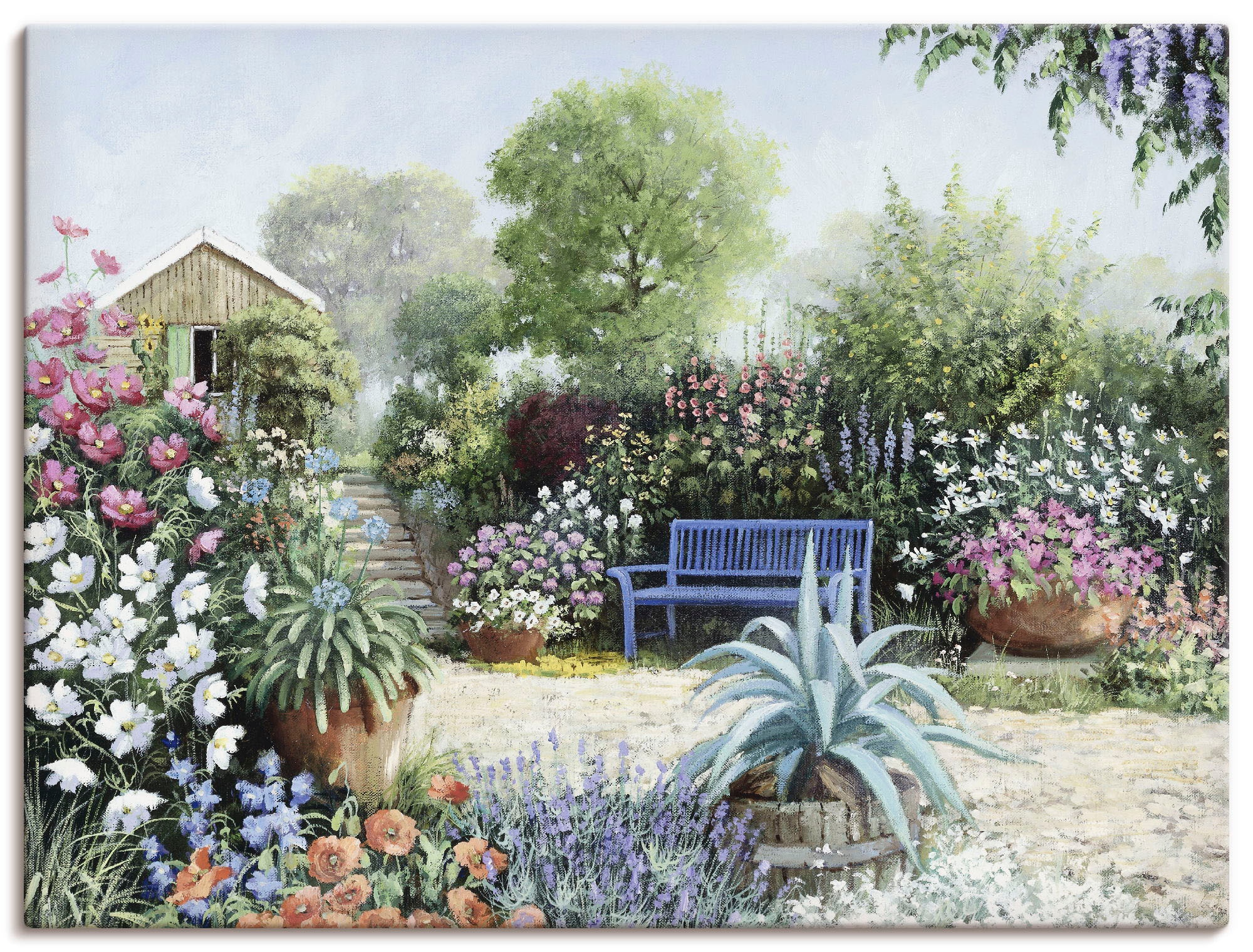Artland Leinwandbild »Ruhiger Garten« Garten 1 Stk. tlg. auf Keilrahmen ges günstig online kaufen