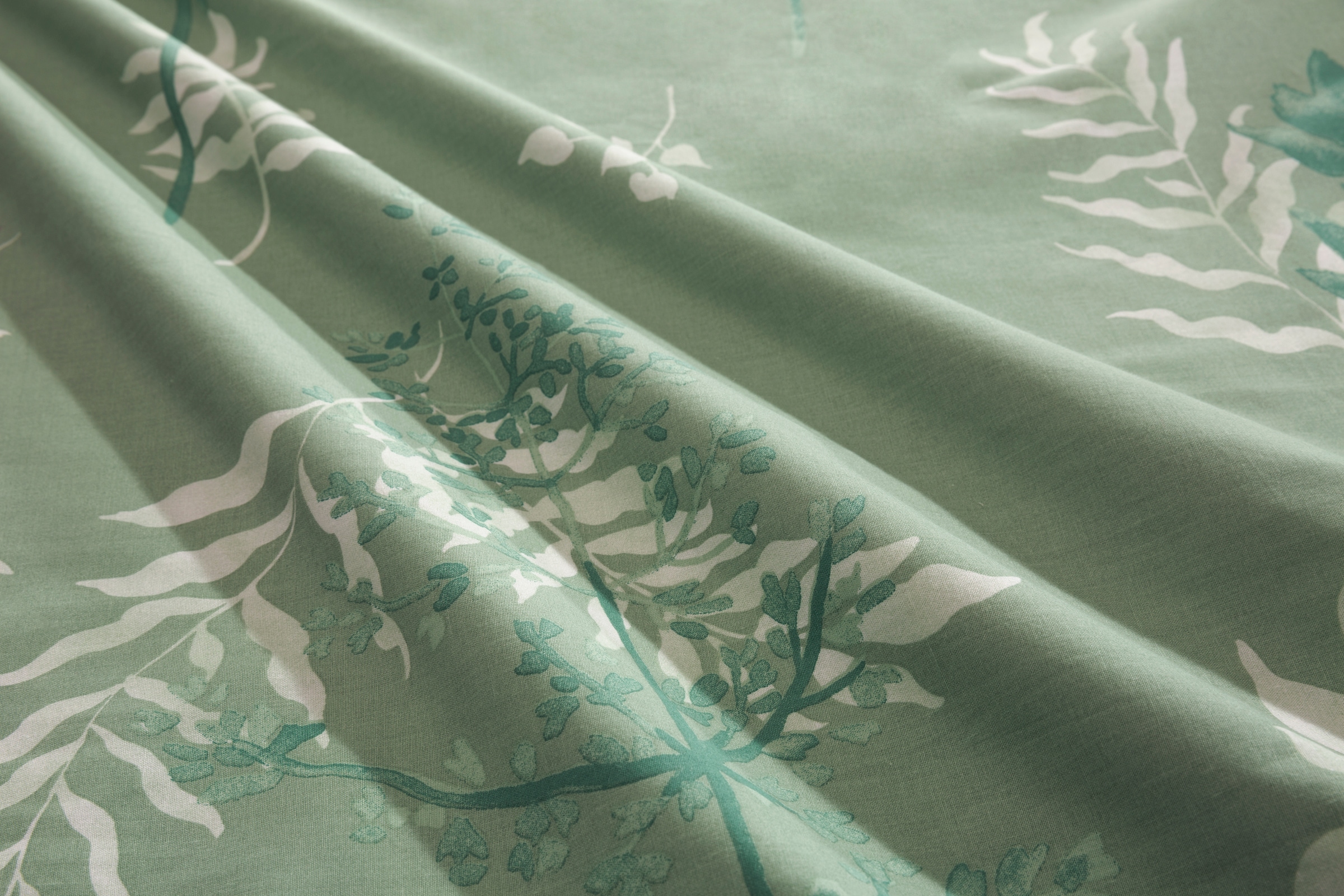 BIERBAUM Bettwäsche »Hellena« 2 Stk. in Gr. 135x200 oder 155x220 cm, 100% Baumwolle, Gräser