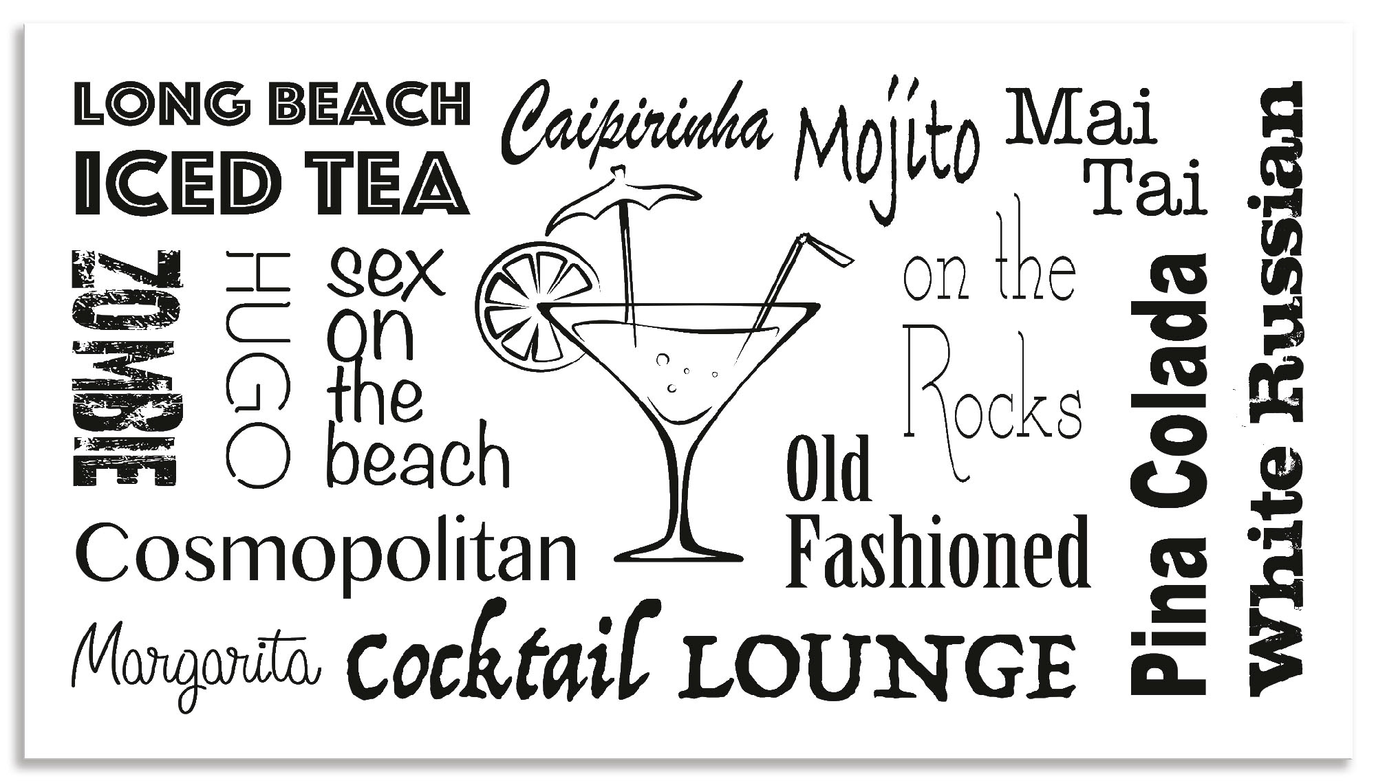 Artland Küchenrückwand »Cocktail Lounge«, (1 tlg.), Alu Spritzschutz mit Kl günstig online kaufen