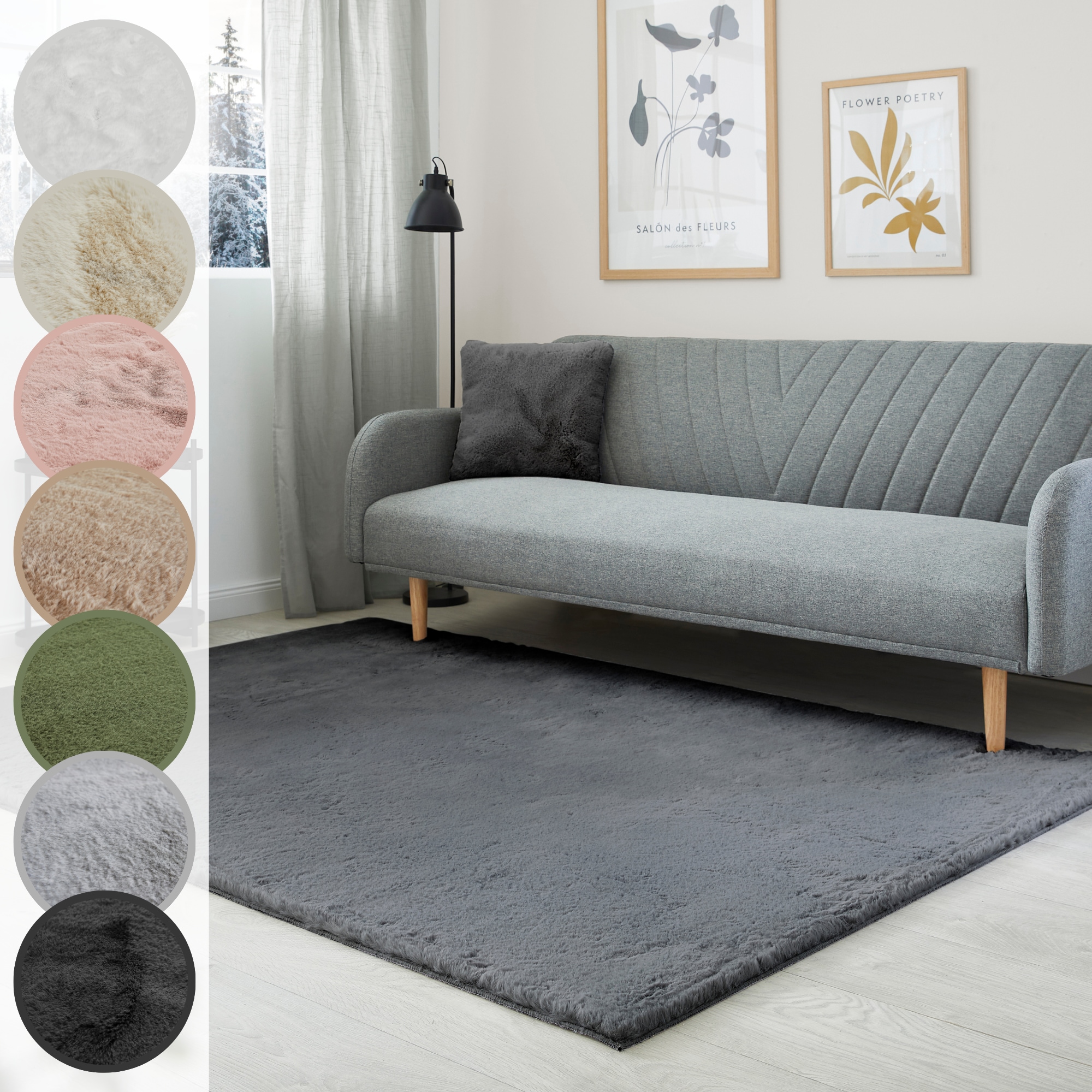 LUXOR living Fellteppich »Novara«, rechteckig, 30 mm Höhe, Kunstfell, Kanin günstig online kaufen