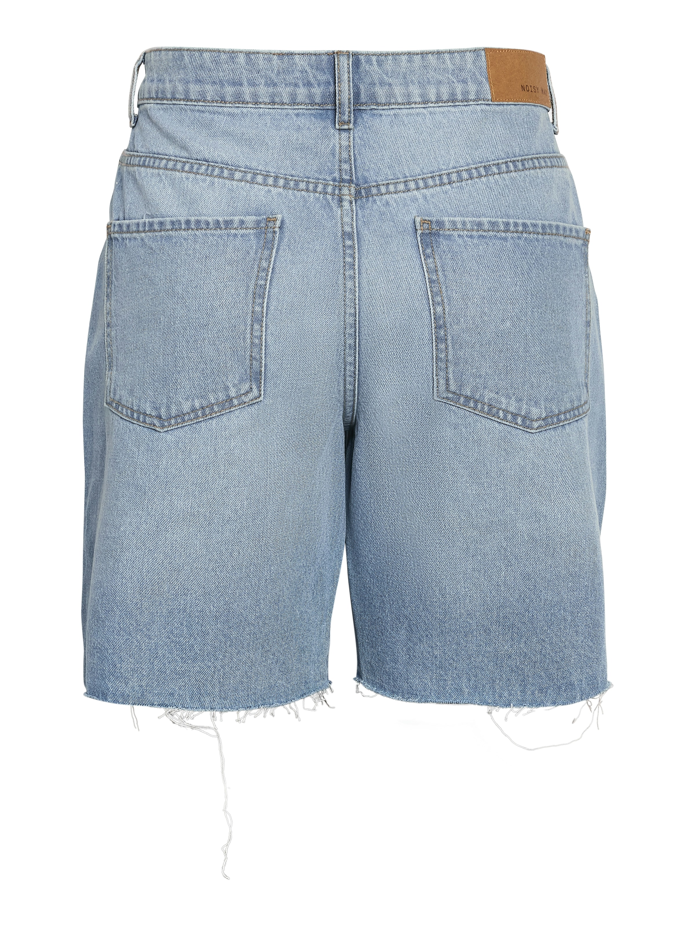 Noisy may Jeansshorts »NMHOLLA NW LOOSE SHORT AZ425LB NOOS«, modisch offene Säume