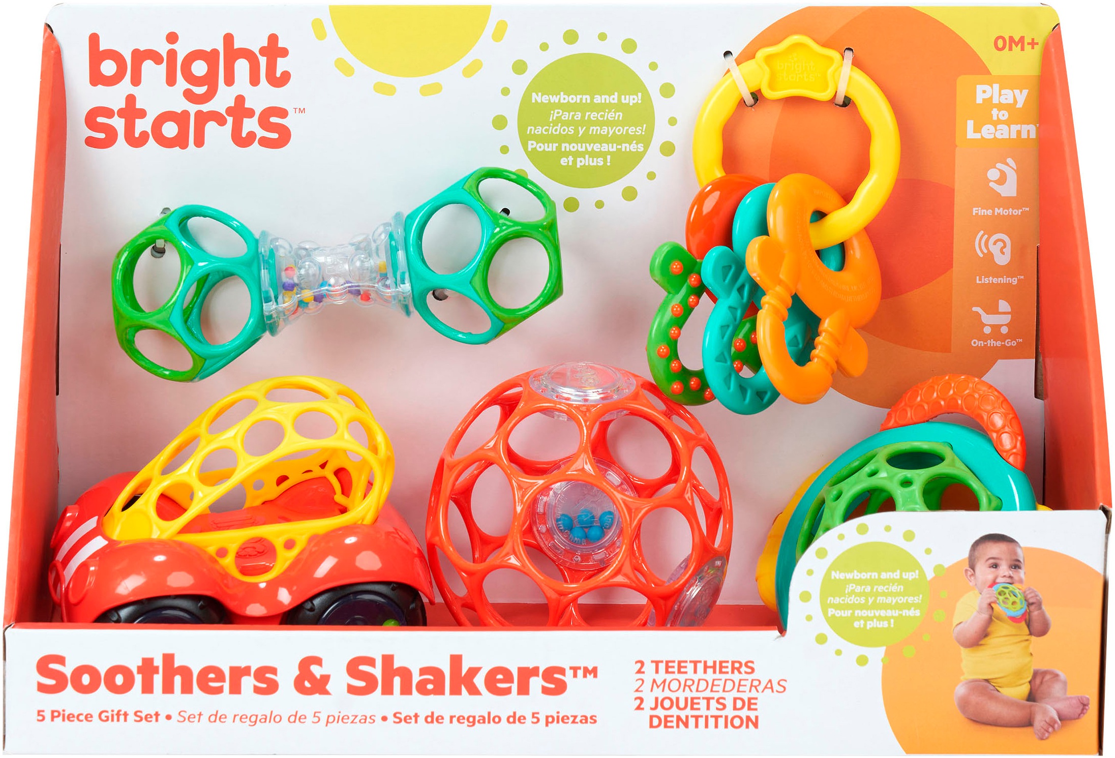 Bright Starts Greifspielzeug »Soothers & Shakers™ 5 Piece Gift Set«, (Set, 5 tlg.)