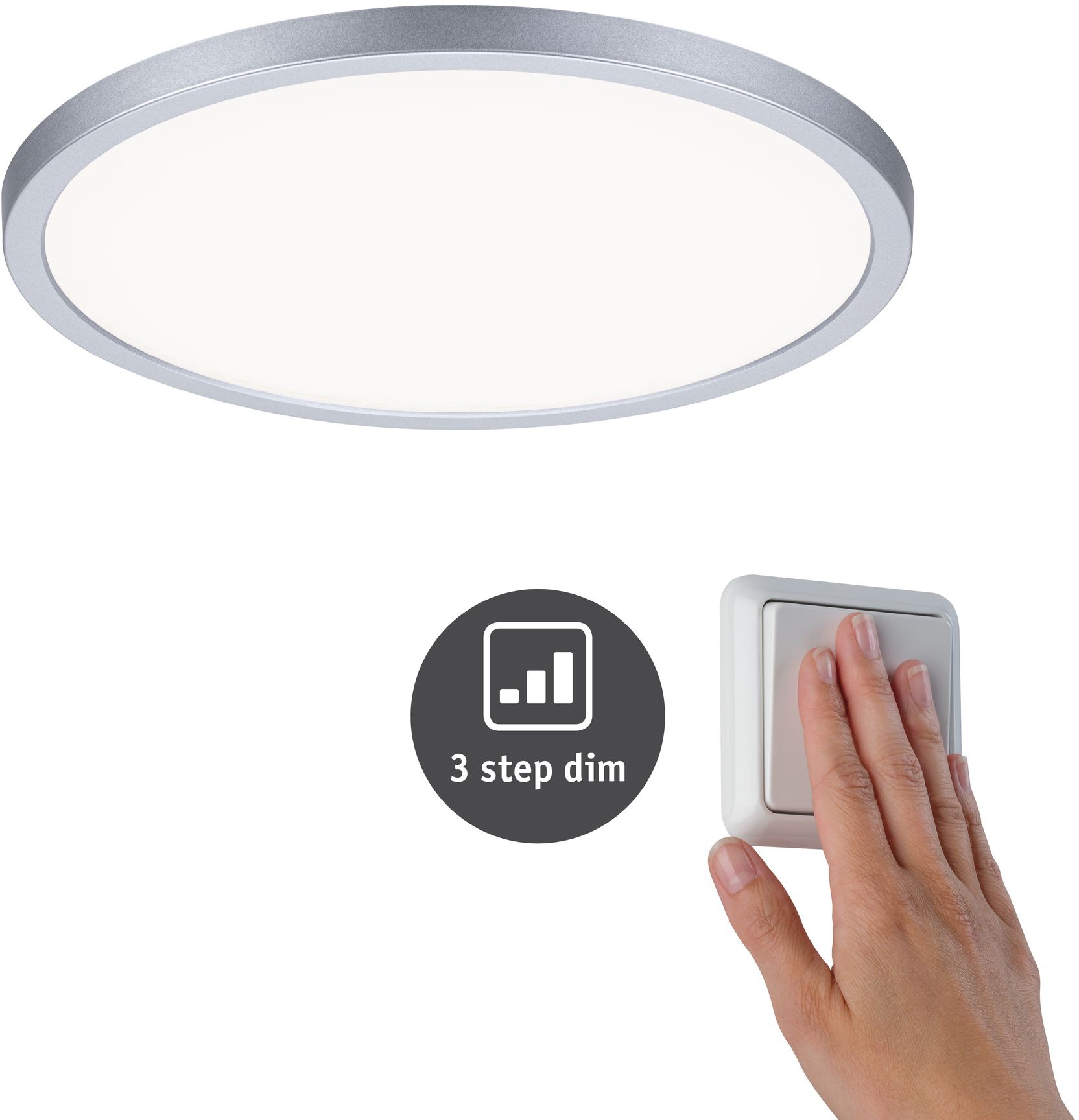 Paulmann LED Bad-Einbauleuchte »Areo«, Schutzart IP44, 3-Stufen-dimmbar, Ø 23 cm, inkl. LED Leuchtmittel