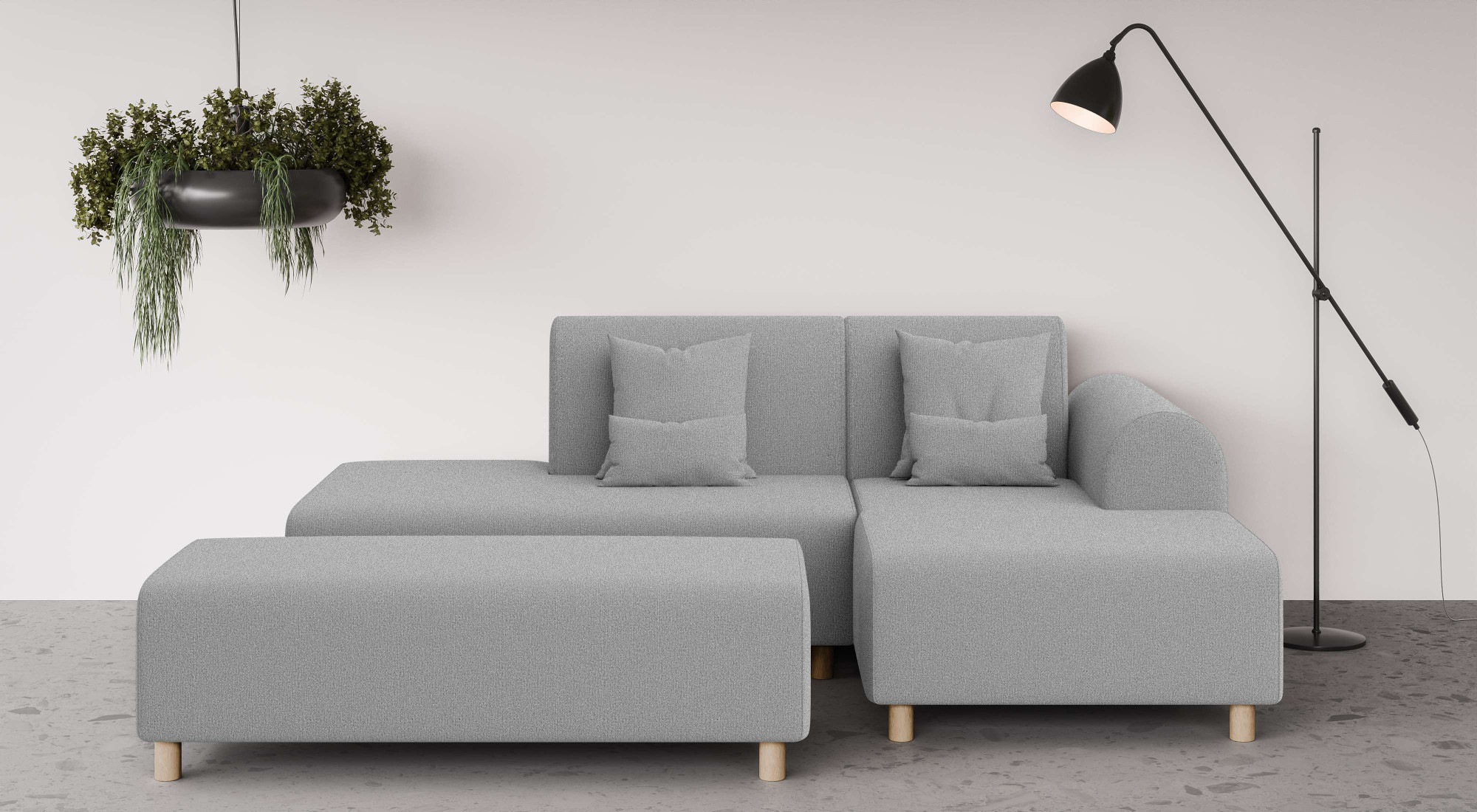 OTTO home Ecksofa »Suyala« L-Form mit Hocker günstig online kaufen