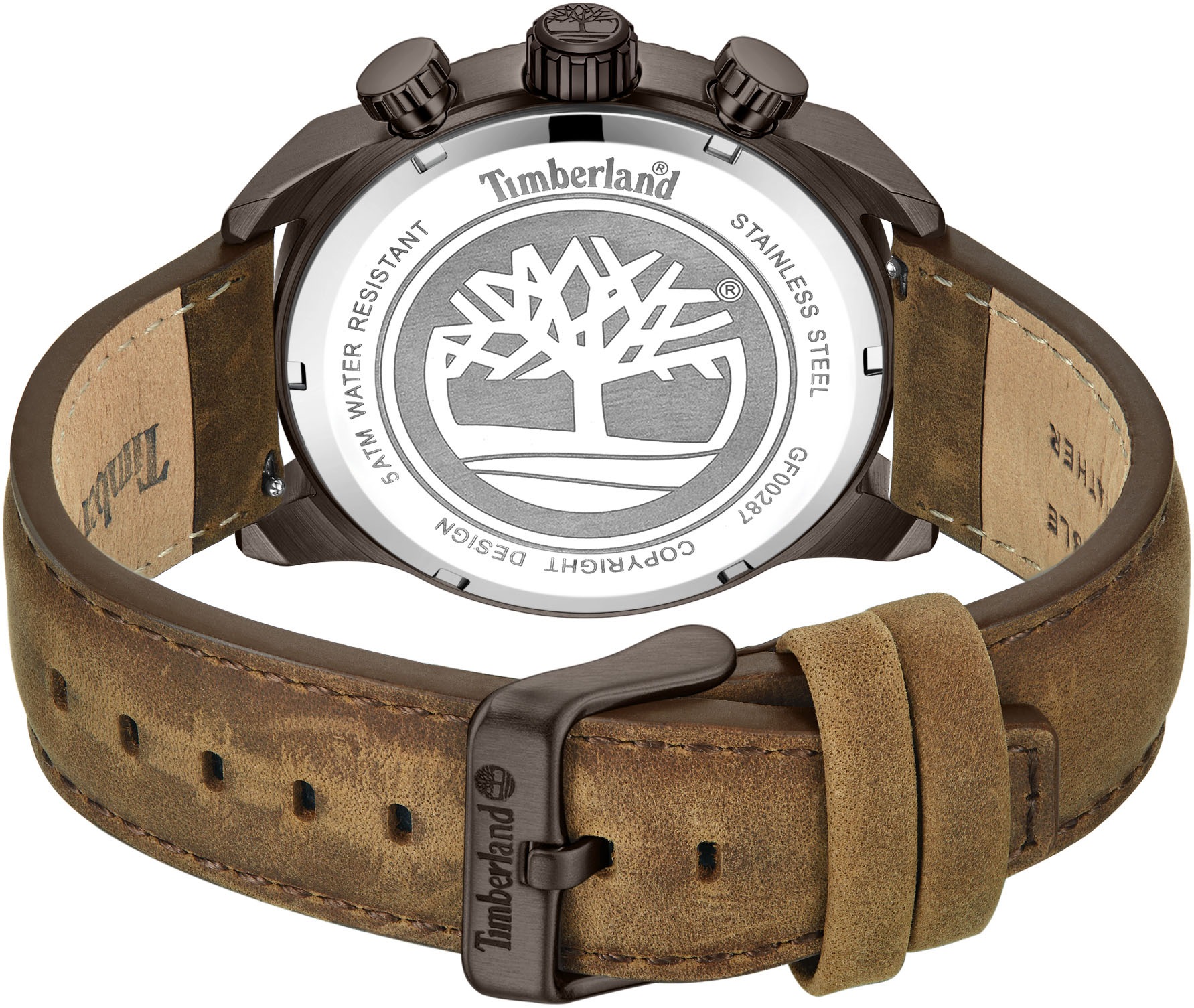 Timberland Multifunktionsuhr »HENNIKER II«, Quarzuhr, Armbanduhr, Herrenuhr, Datum, Lederarmband