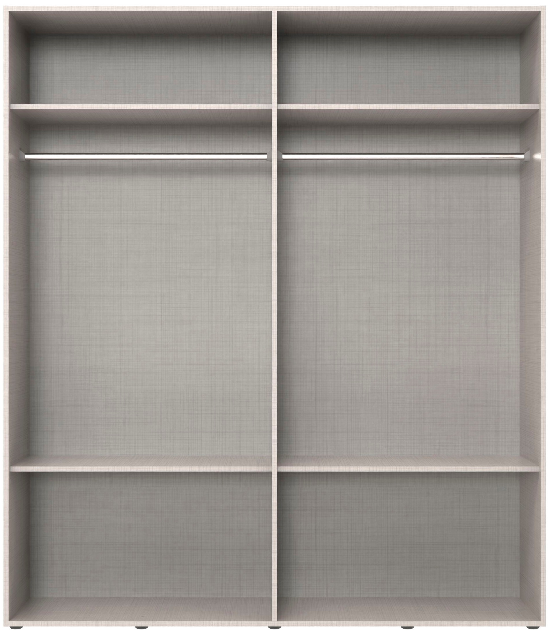 Wimex Kleiderschrank »Mugano,in 8 Breiten,3 Höhen,2 Tiefen, viele Farben, Made in Germany«, (in Basic oder Premium Ausstattung mit 2 weiteren Einlegeböden), mit langen oder kurzen Griffen aus Metall, mit oder ohne Spiegel