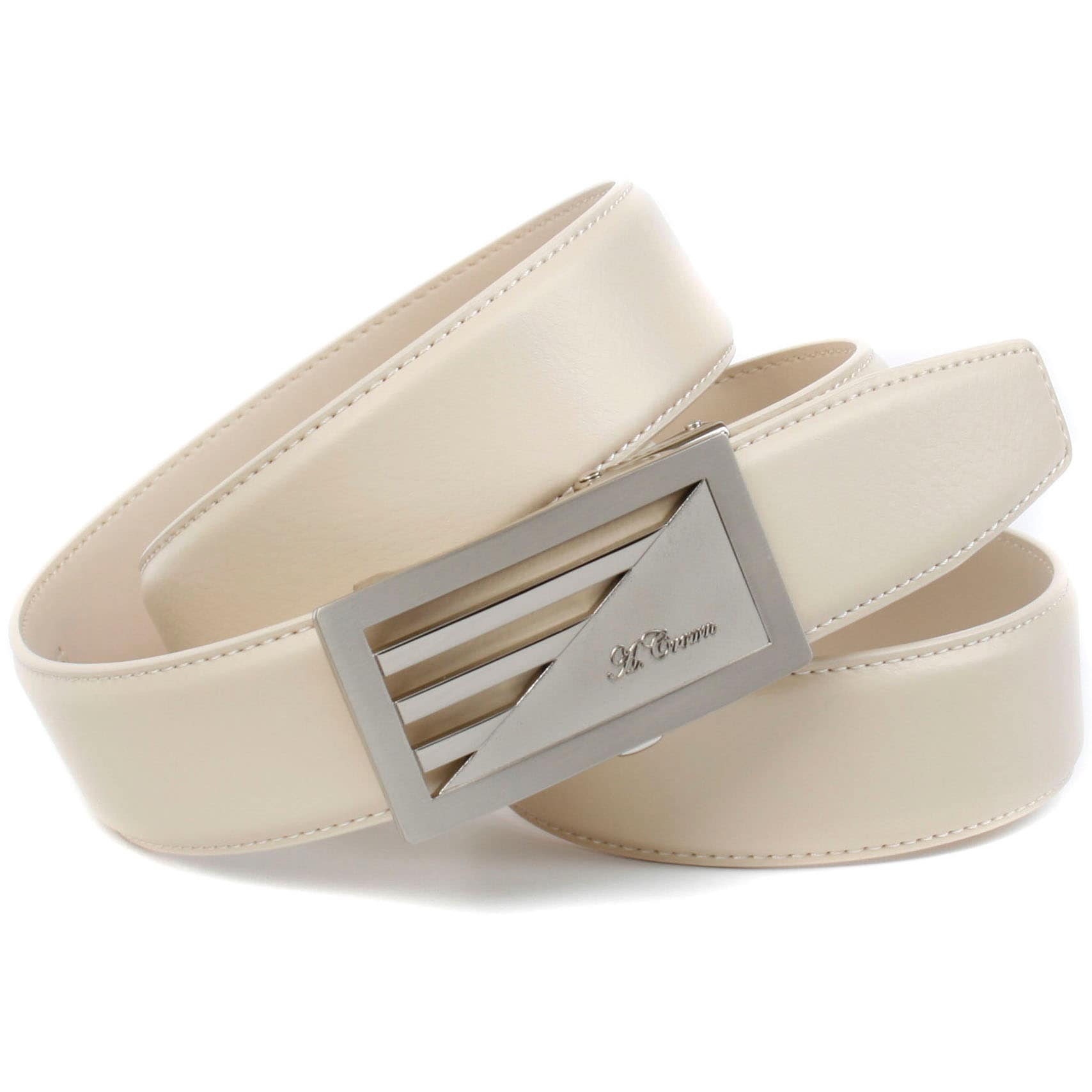 Anthoni kaufen günstig Automatik Schließe Ledergürtel, im Ledergürtel, Streifen-Design Crown