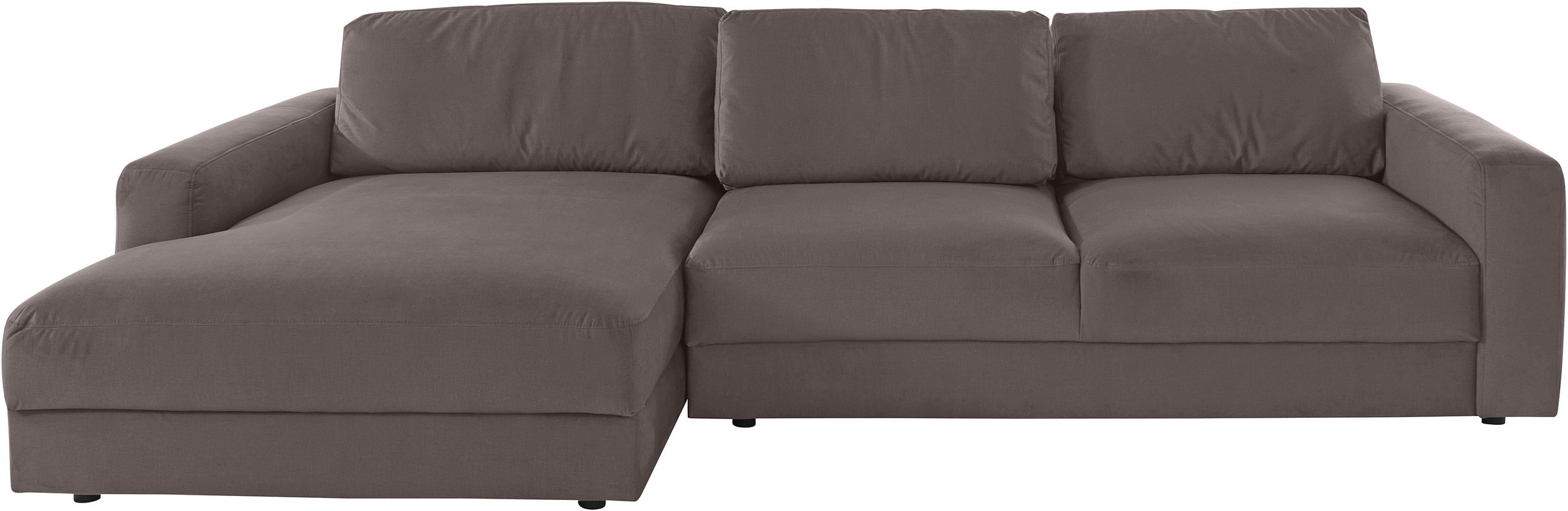 Places of Style Ecksofa »Bloomfield, elegant, viel Platz, Mega Couch, Breite 303cm, L-Form«, extra tiefe Sitzfläche, wahlweise mit Sitztiefenverstellung