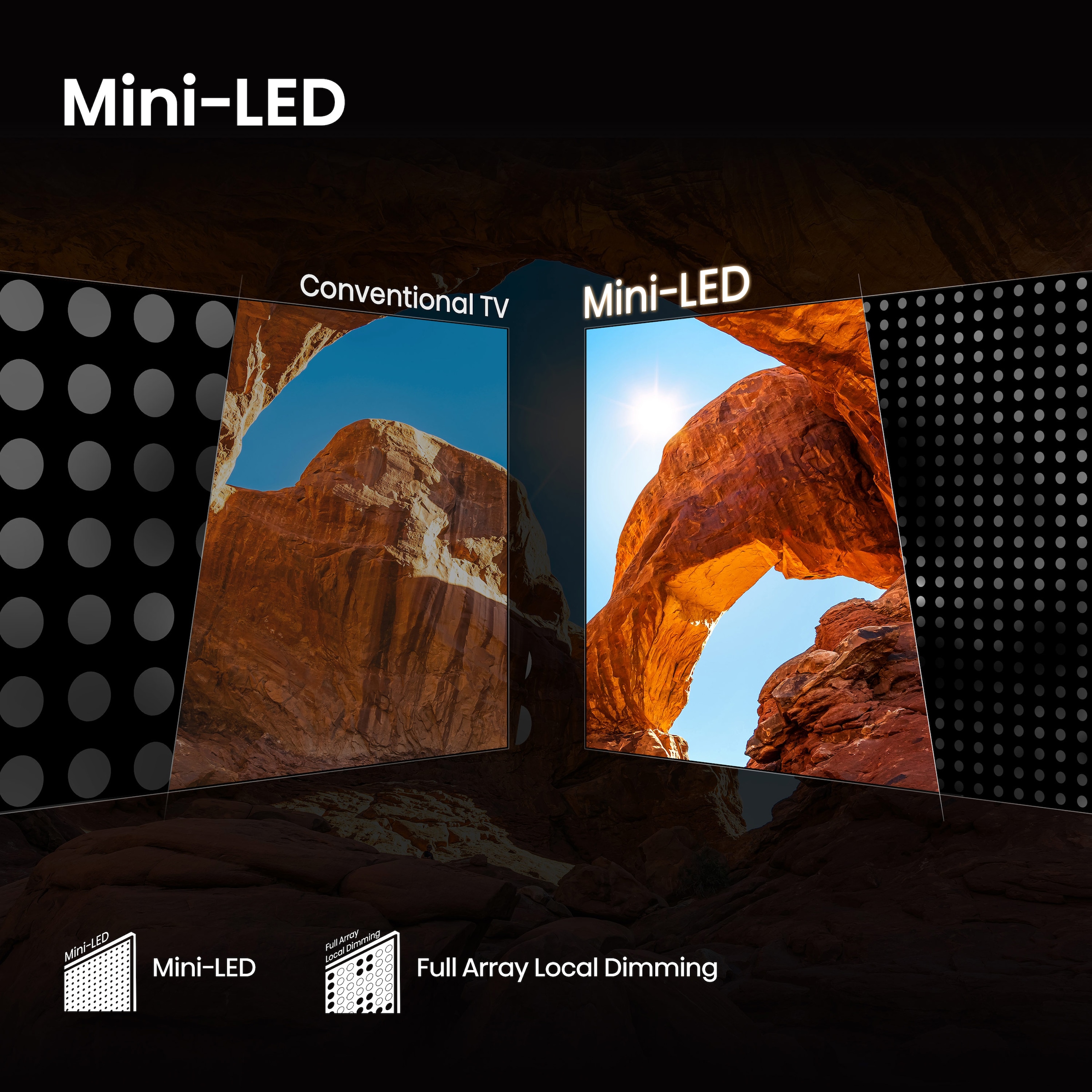 Hisense QLED Mini LED-Fernseher »50U7Q«, 4K Ultra HD, Smart-TV, 4K UHD Mini LED