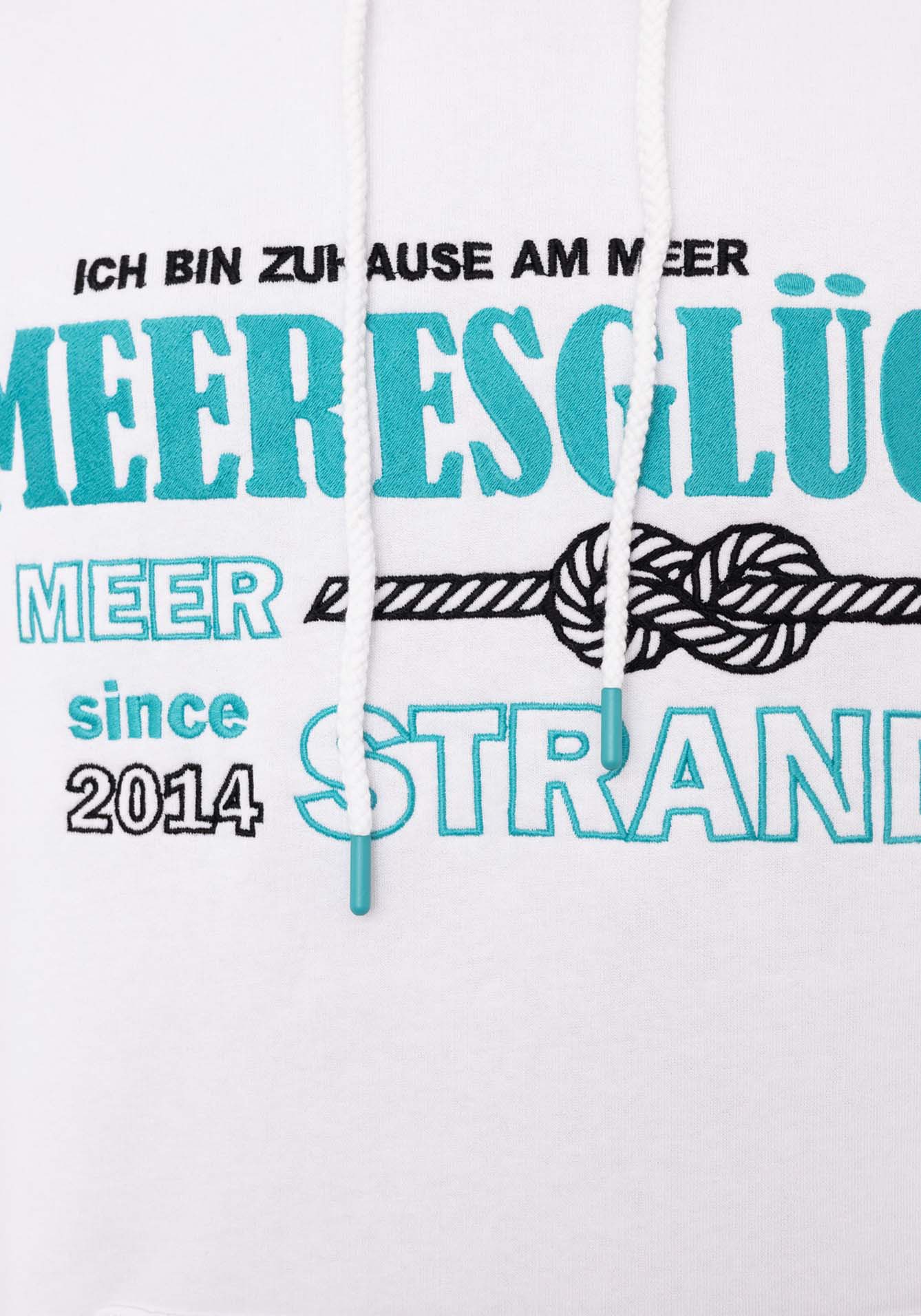 Zwillingsherz Hoodie »"Meeresglück"«, mit gesticktem Detail am Ärmel und Kapuze