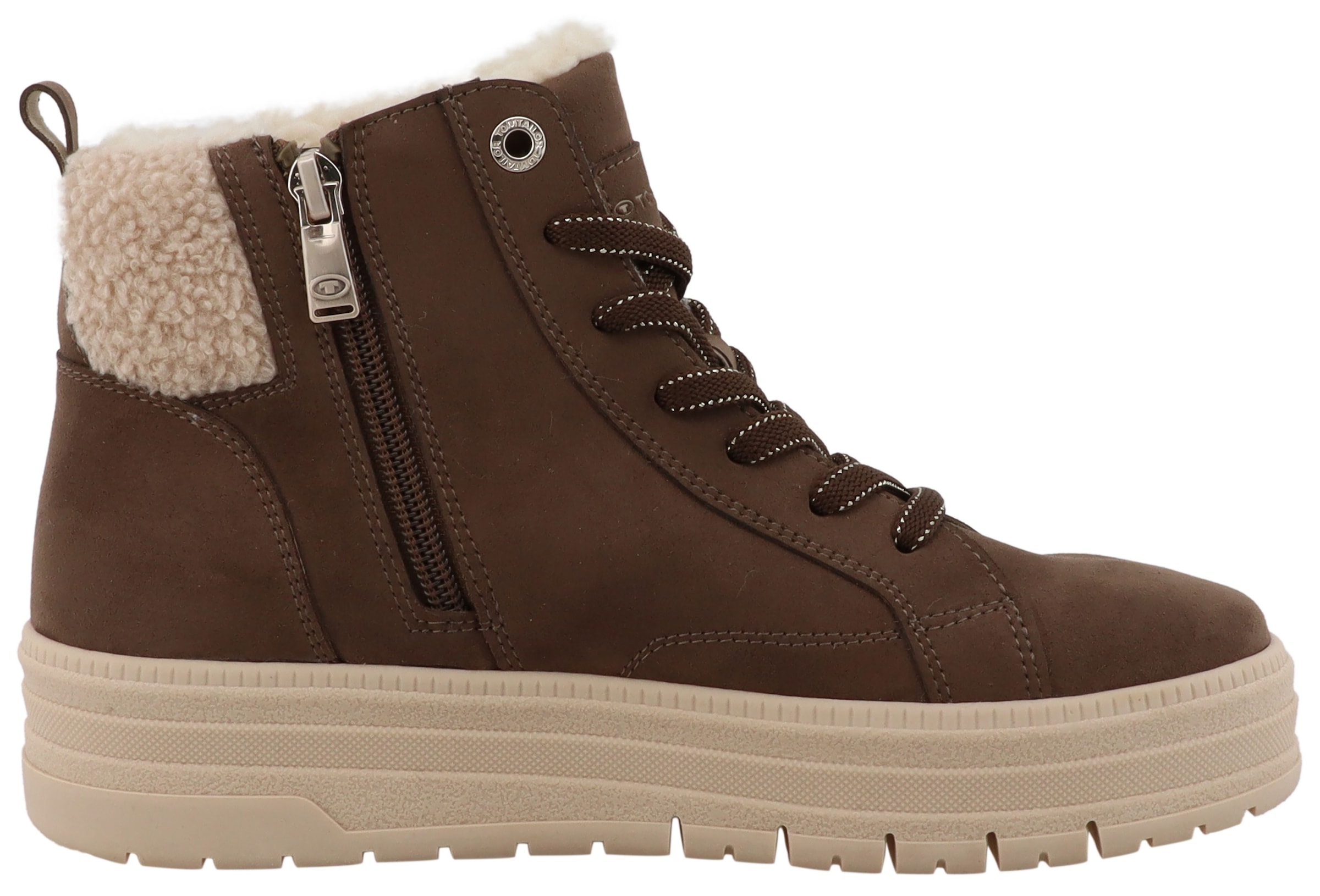 TOM TAILOR Winterboots  High Top Sneaker, Schnürboots mit Warmfutter