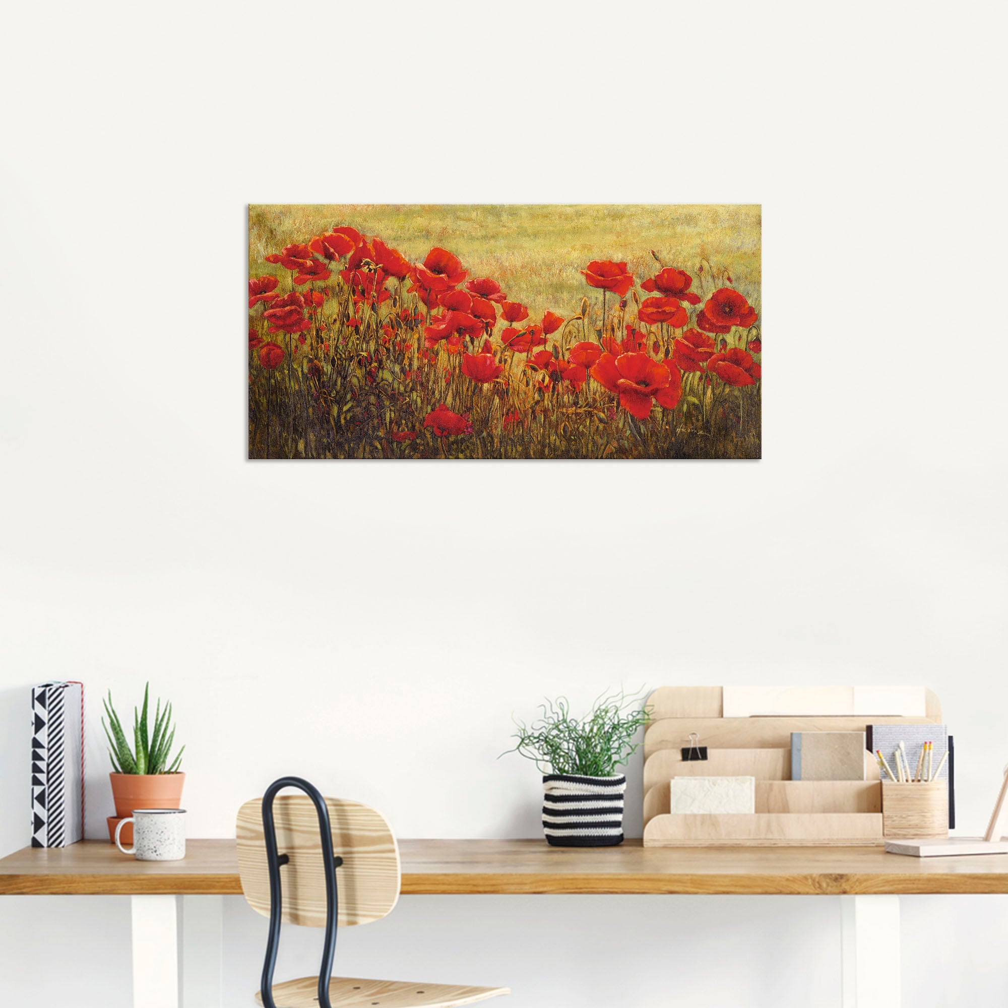 Artland Wandbild »Mohnfeld«, Blumenwiese, (1 St.), als Alubild, Outdoorbild, Leinwandbild in verschied. Größen