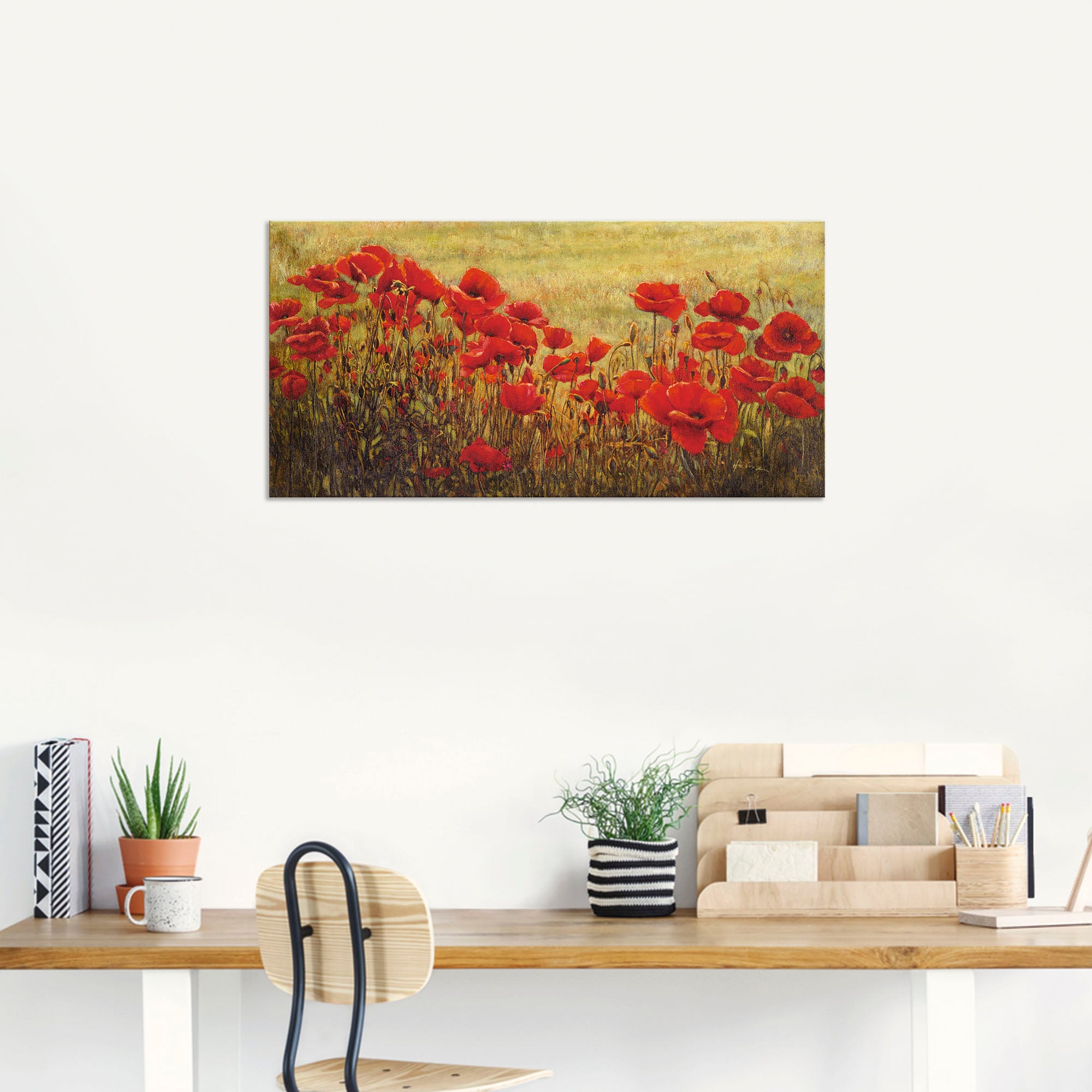 Artland Wandbild »Mohnfeld«, Blumenwiese, (1 St.), als Alubild, Outdoorbild günstig online kaufen