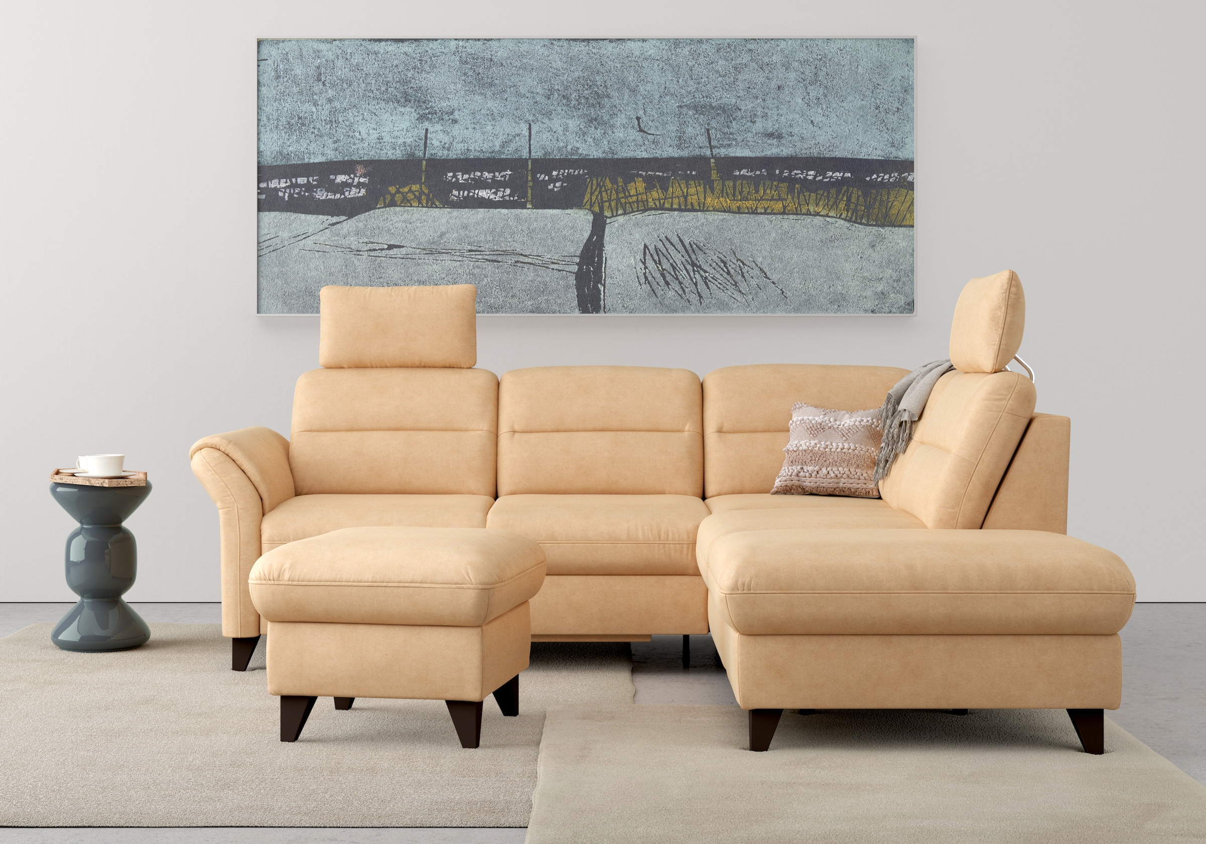 sit&more Ecksofa »Mellum L-Form«, Federkern, wahlweise mit Bettfunktion, St günstig online kaufen