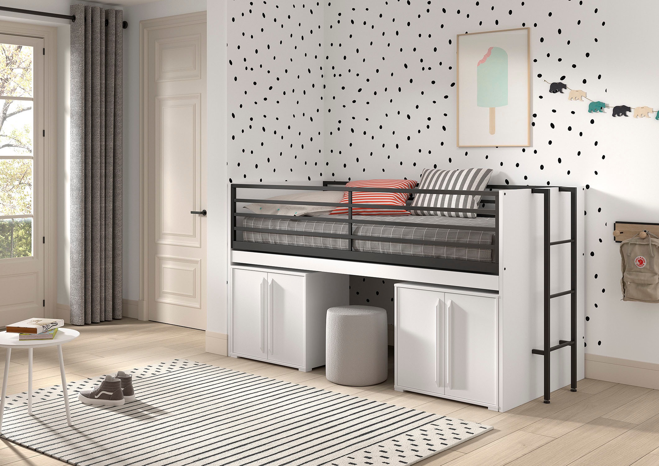 Vipack Stauraumbett »Sam, schlafen und arbeiten in einem, wahlweise Eiche- günstig online kaufen