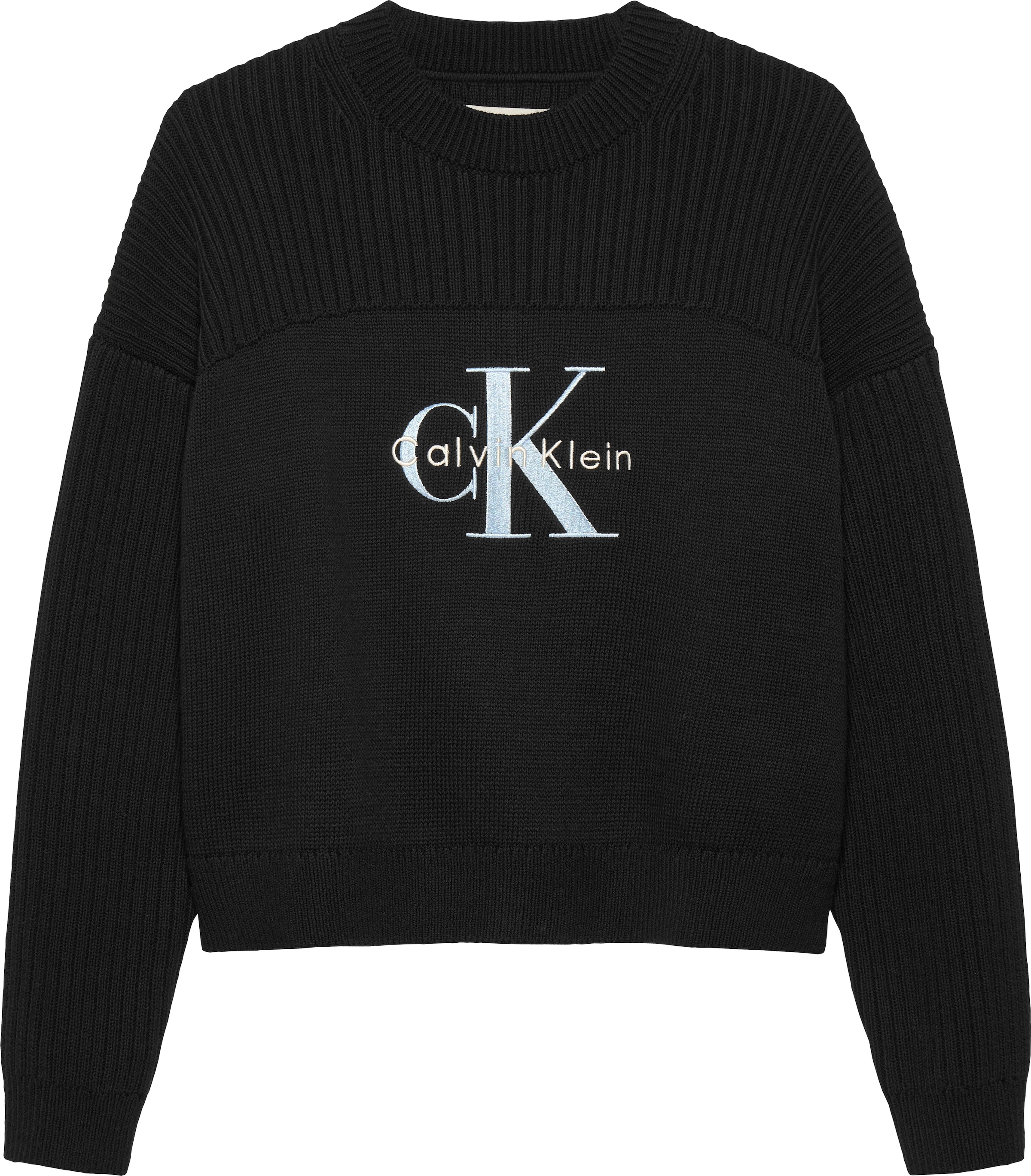 Calvin Klein Jeans Strickpullover »MONOLOGO CN SWEATER« für Kinder bis 16 Jahre, Logo-Stickerei