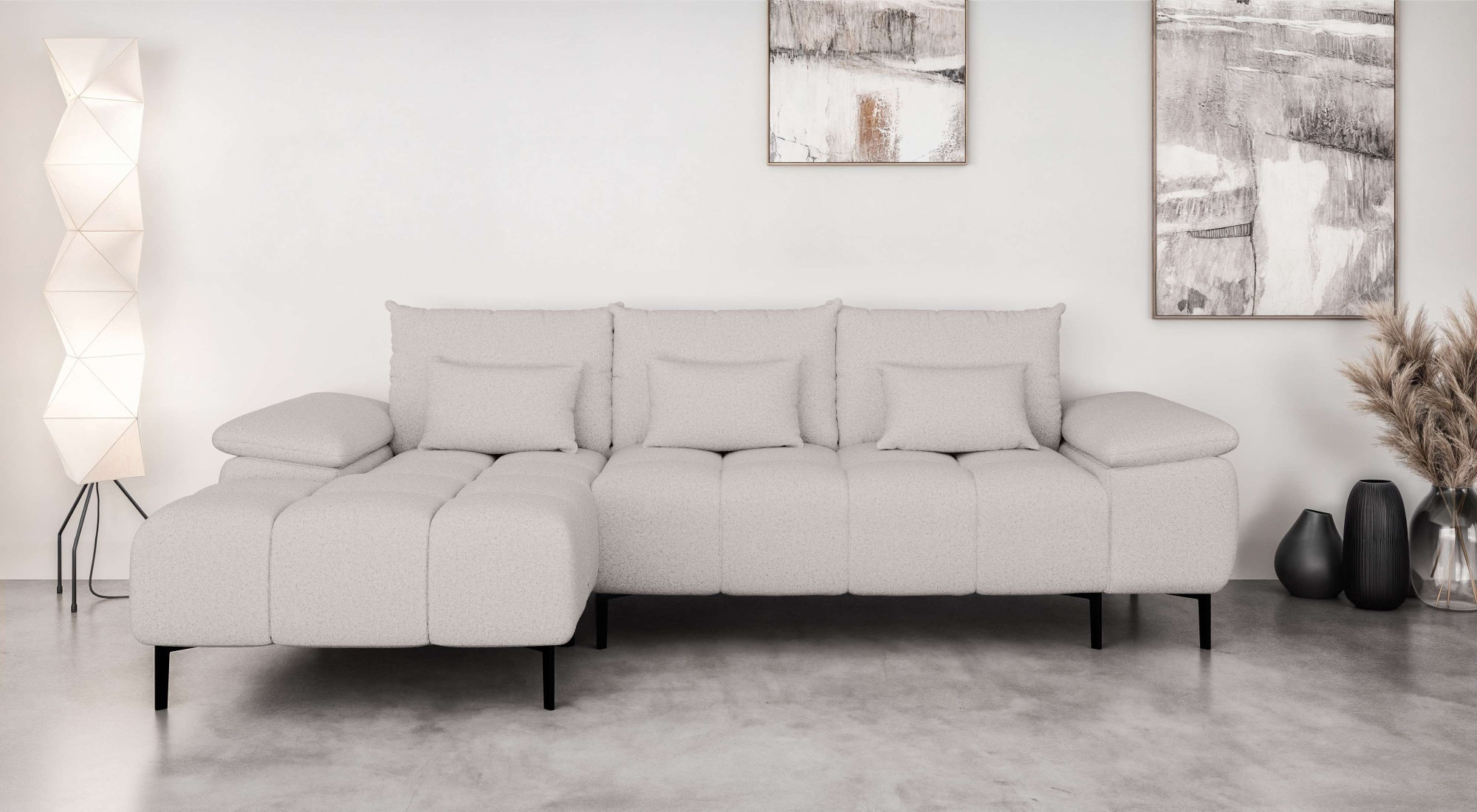 INOSIGN Ecksofa »DROMARA Schlafsofa mit Bettkasten, Maße: B/T/H 277/141/91 günstig online kaufen
