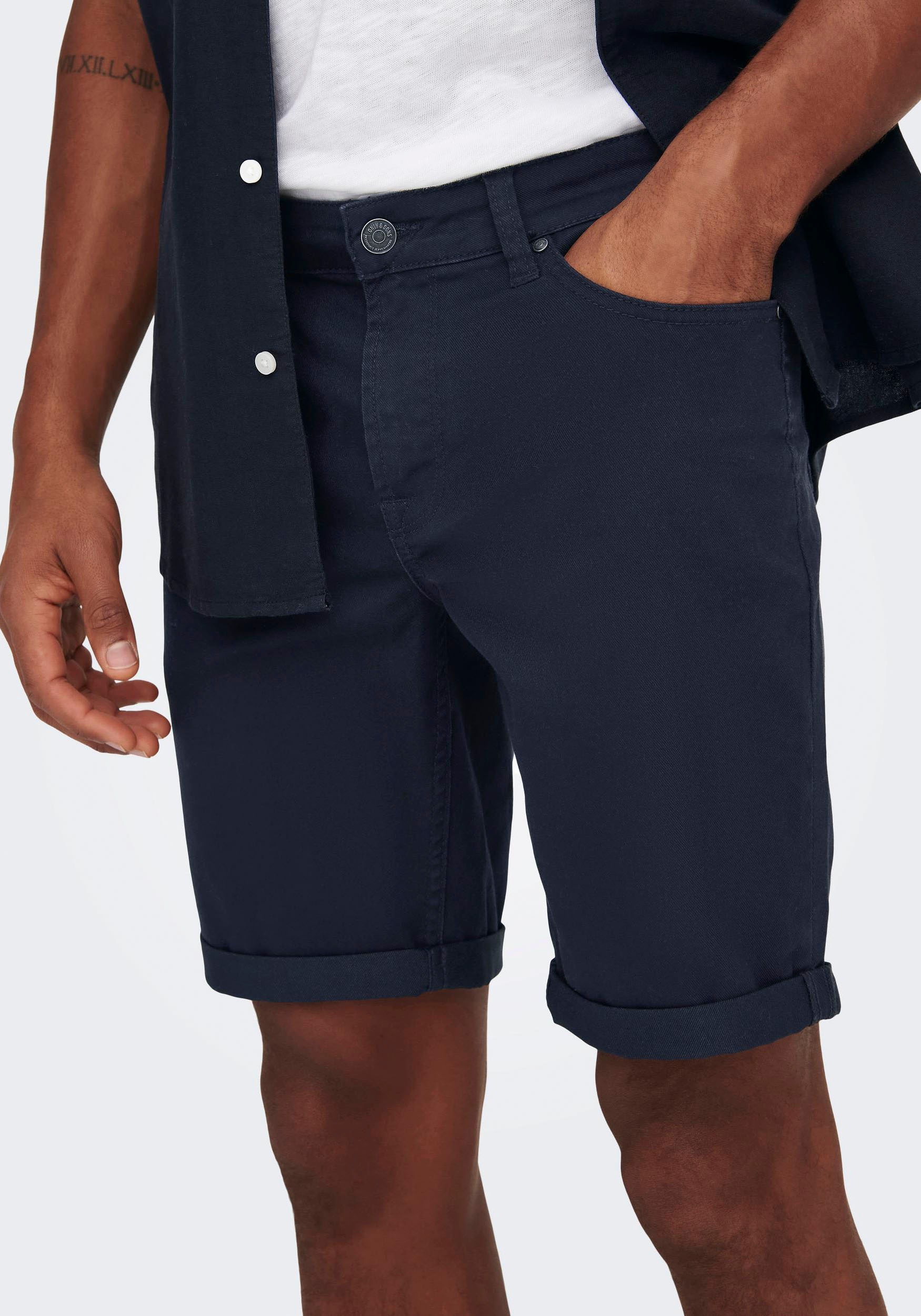 2. Bild von ONLY & SONS Jeansshorts »ONSPLY LIFE REG TWILL 4451 SHORTS«
