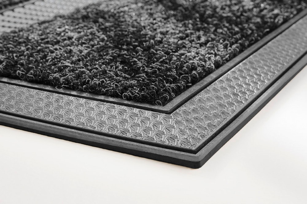 Home2Fashion Fußmatte »TopClean«, rechteckig, 12 mm Höhe, Schmutzfangmatte, elegante Aluminiumoptik, robust & strapazierfähig