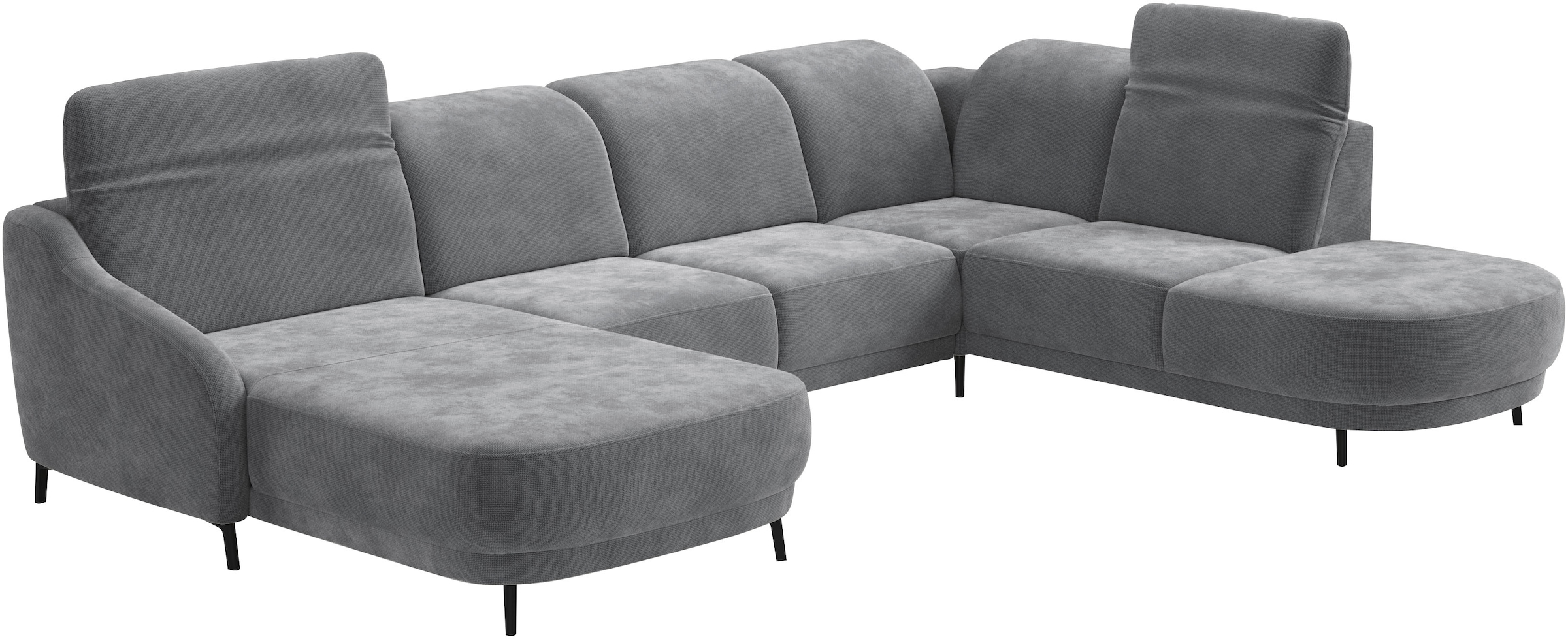 sit&more Wohnlandschaft »Blues U-Form«, inkl. Kopfteilverstellung, wahlweise mit Klapptisch und USB