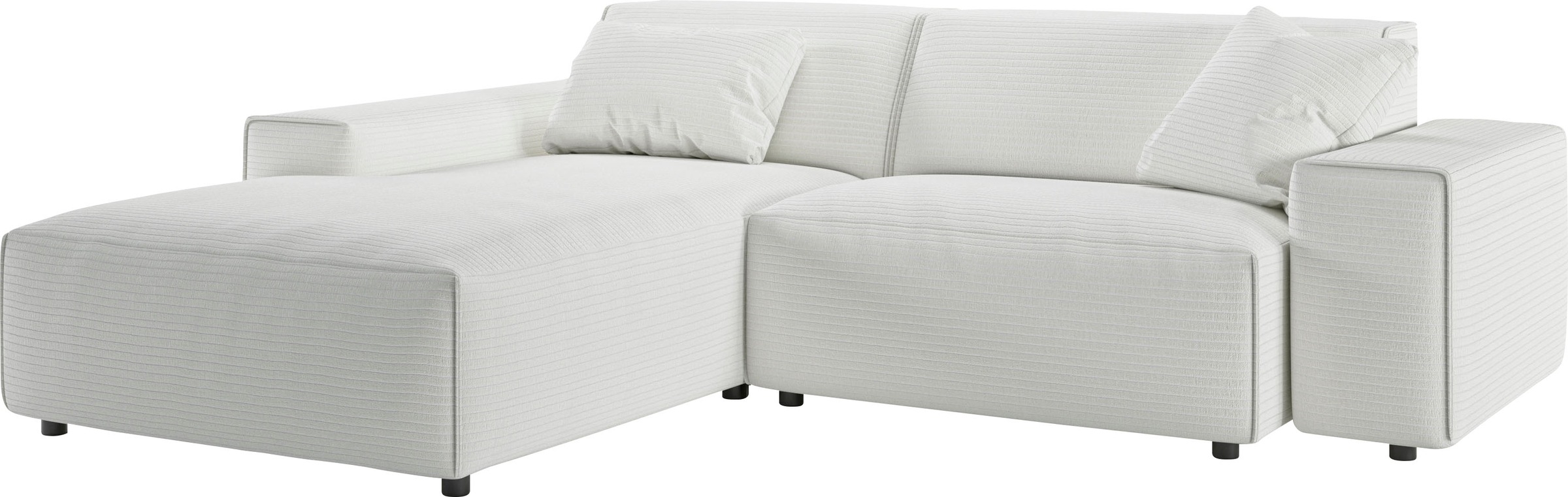 andas Ecksofa »Glimminge L-Form auch in Breitcord, Feincord + Easy care-Bezug,«, Breite 234, Zierkissen