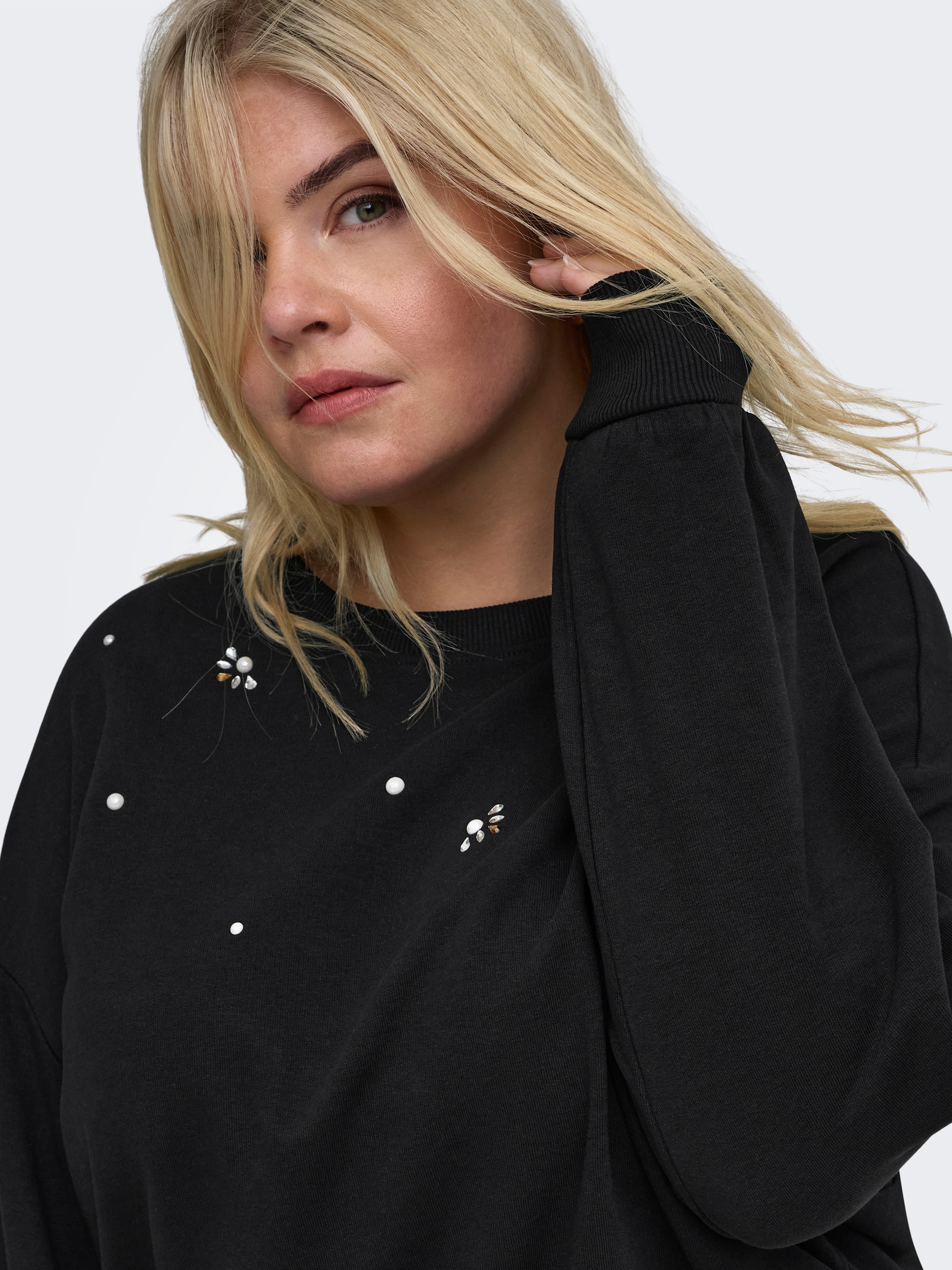 ONLY CARMAKOMA Sweatshirt »CARAMBER L/S O-NECK SWEAT JRS«, Baumwollmischung
