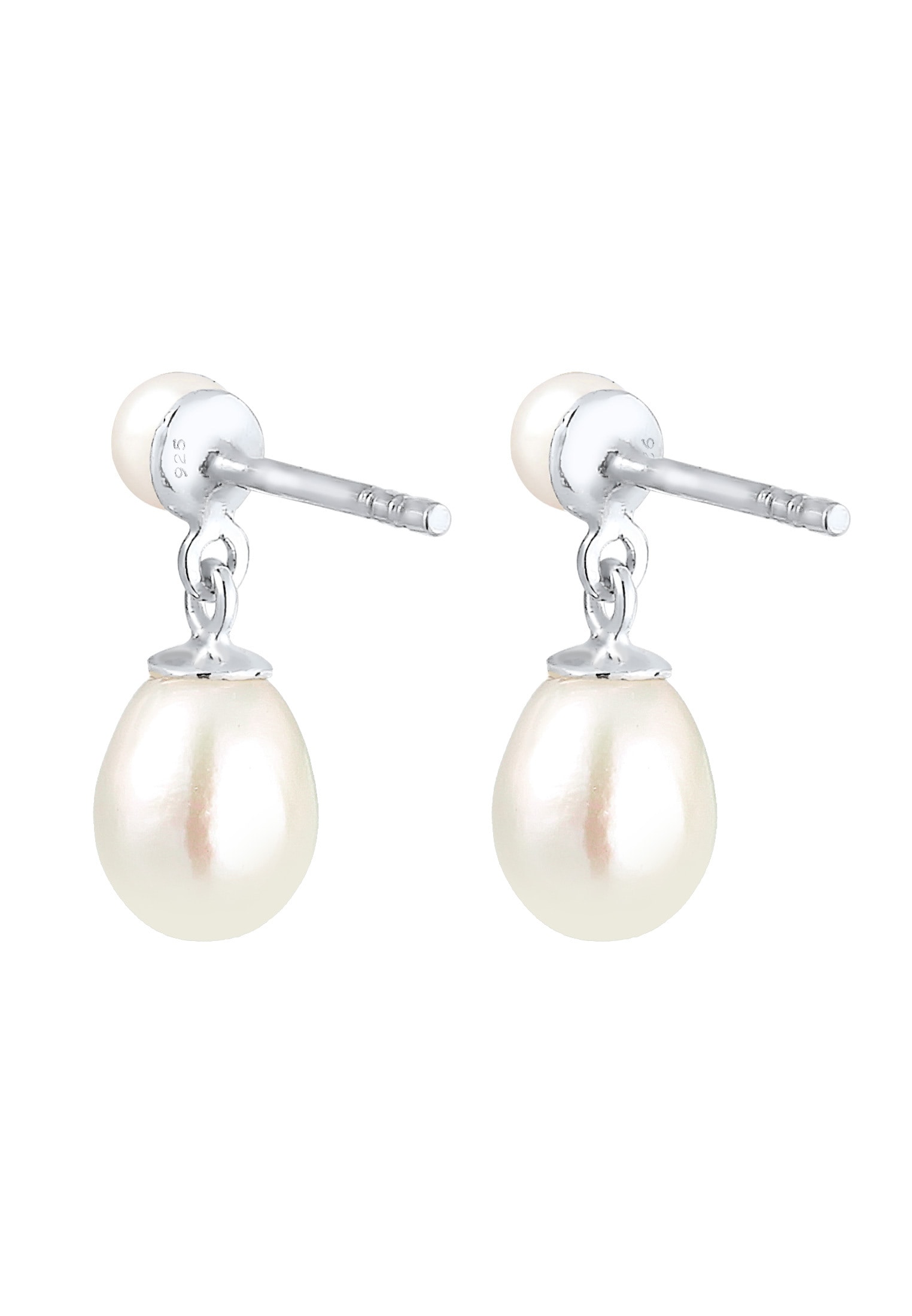 Elli Premium Paar Ohrhänger »Stecker Süsswasserzuchtperle Klassik 925 Silber«