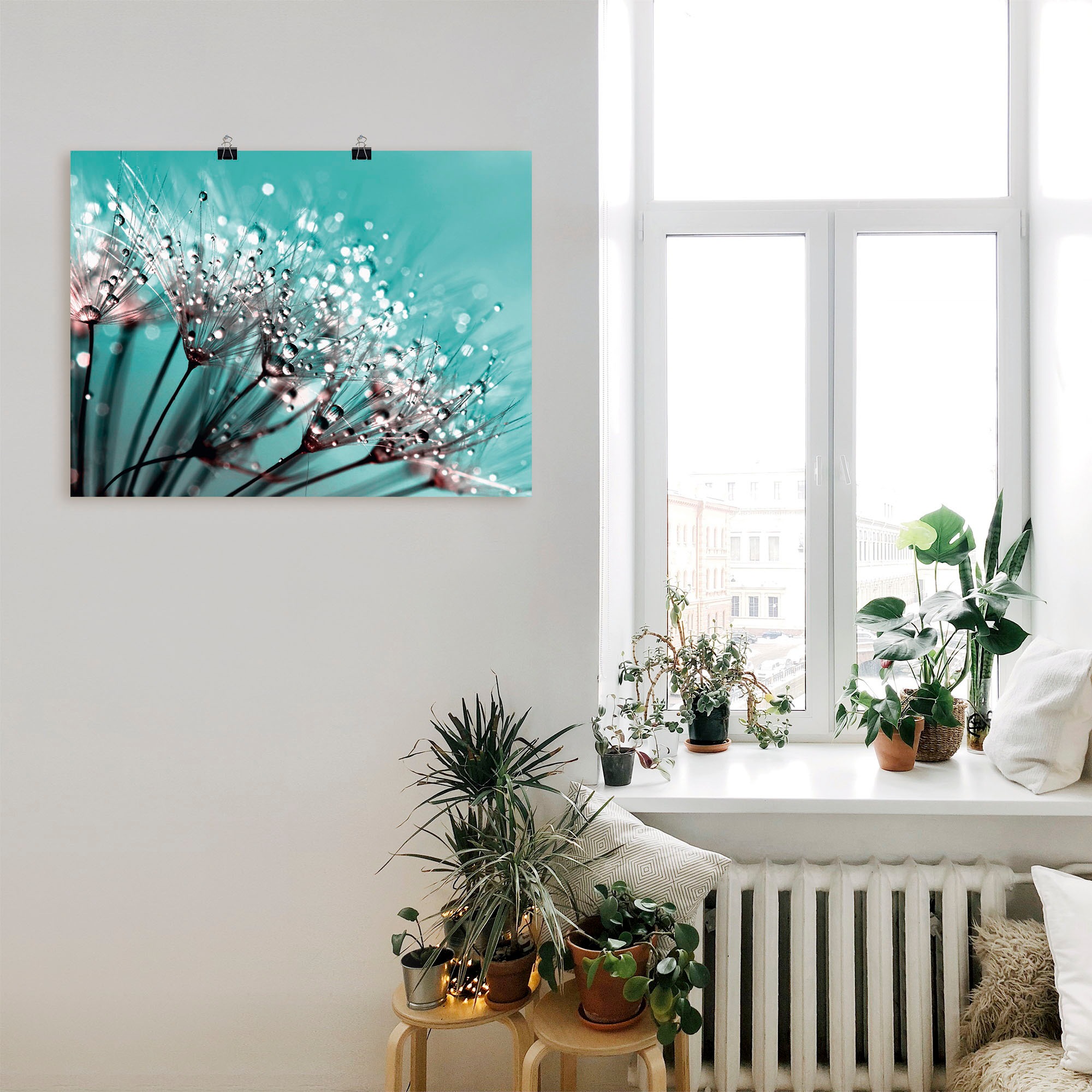 Artland Wandbild »Glitzernde Pusteblume I«, Blumen, (1 St.), als Leinwandbild, Poster in verschied. Größen