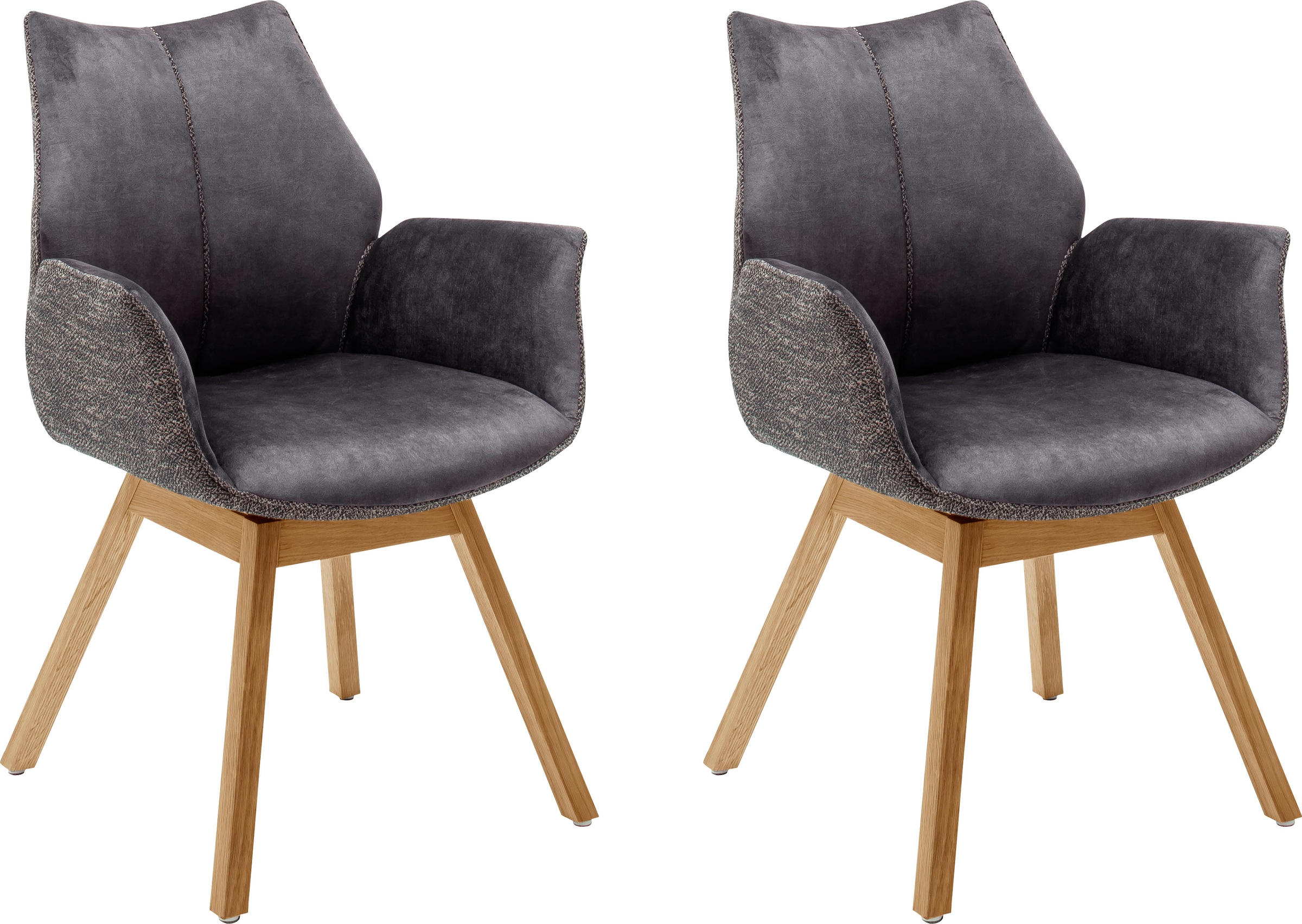 MCA furniture Armlehnstuhl »Tacoma« (Set) 2 Stk.2er Set in Vintage Velourso günstig online kaufen