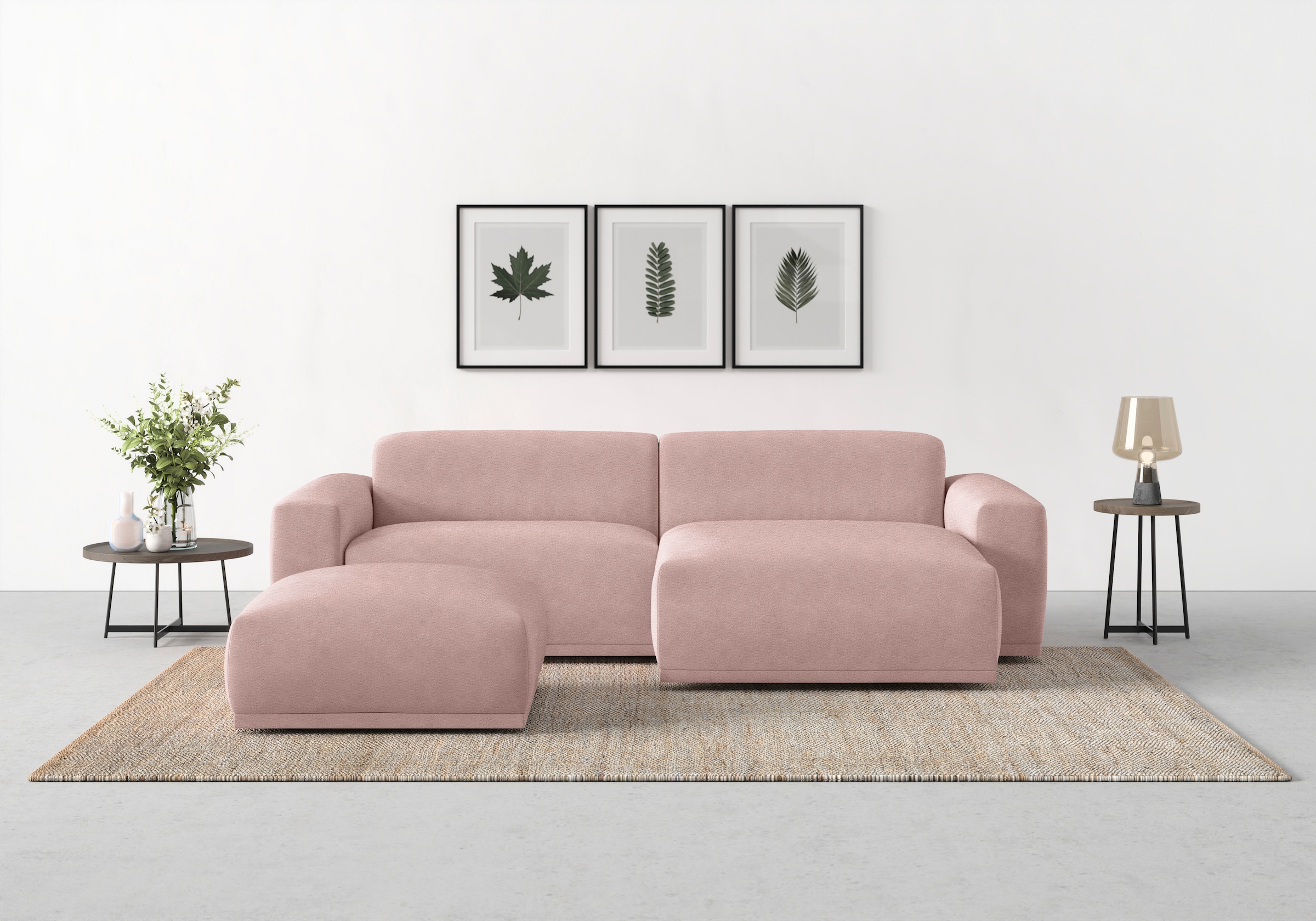 TRENDMANUFAKTUR Ecksofa »Braga, mit hochwertigem Kaltschaum, L-Form , in Cord erhältlich« modernes Sofa, Couch mit hohem Sitzkomfort, 255/72/160 cm (B/H/T)