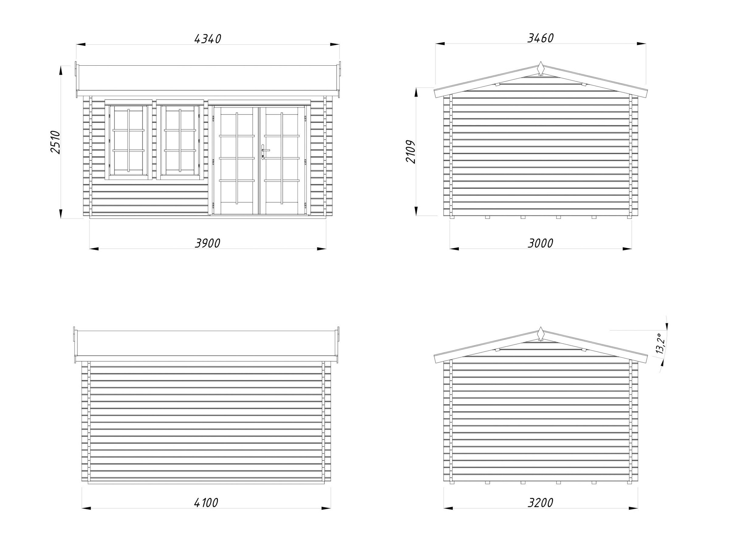 Palmako Gartenhaus »Iris« verschiedene Farben