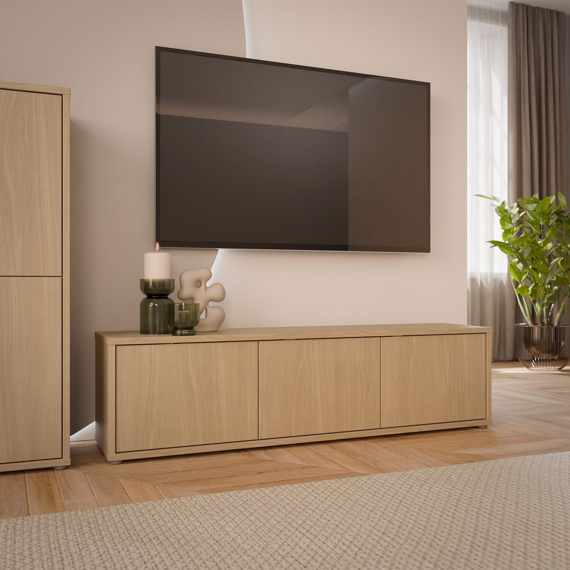 FORTE Lowboard »Alice Springs, TV-Board, viel Stauraum, große Türen zum Aufklappen« B/H/T 154,2/41,5/34,9 cm Klapptüren