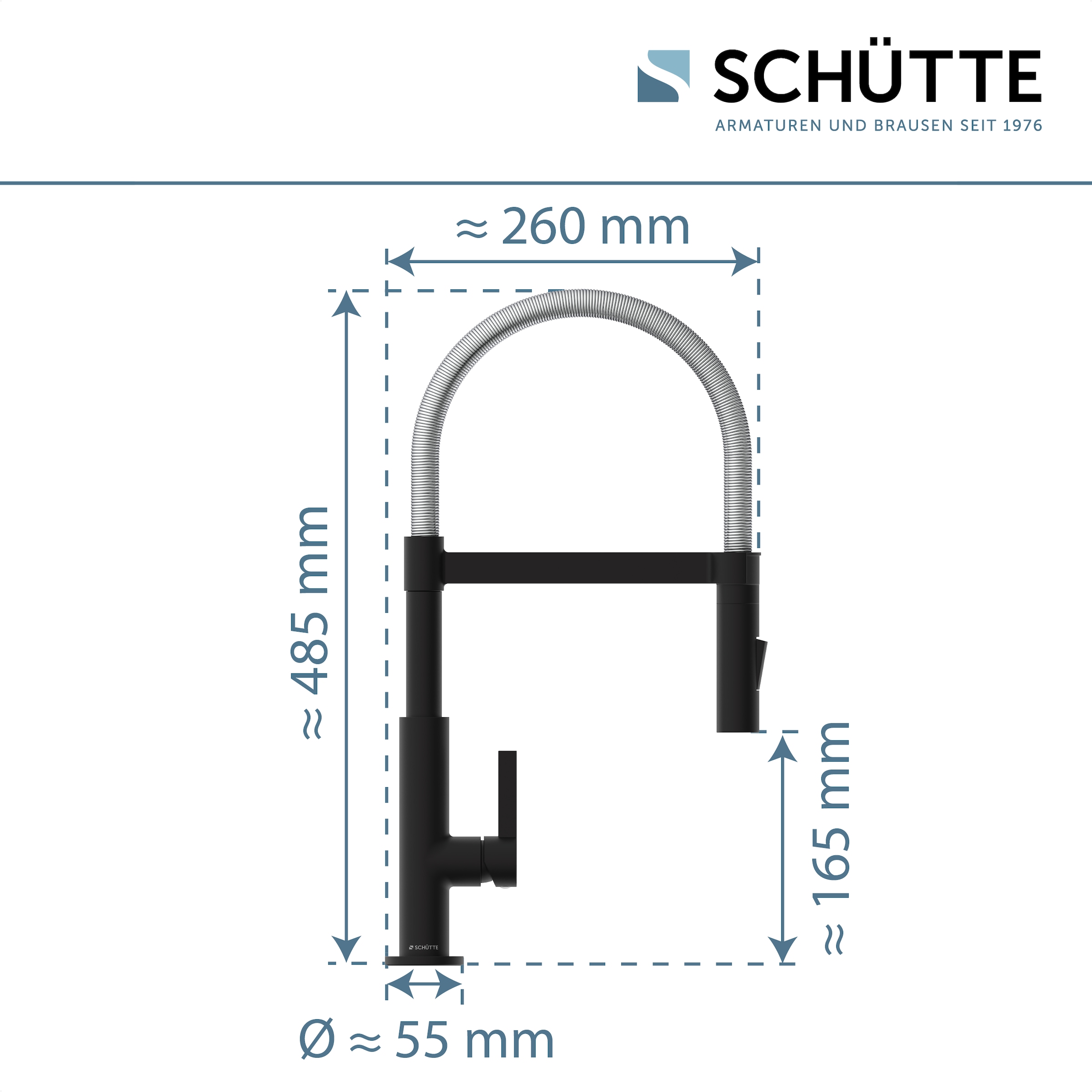 Schütte Spültischarmatur »MIAMI« energiesparende Cold-Start-Funkt., 360° schwenkbar, 2-fach verstellbar