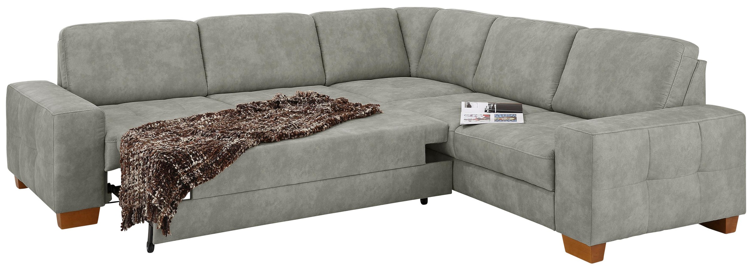 Home affaire Ecksofa »Puccini L-Form«, mit Federkern, Sitztiefenverstellung, Kontrastnaht
