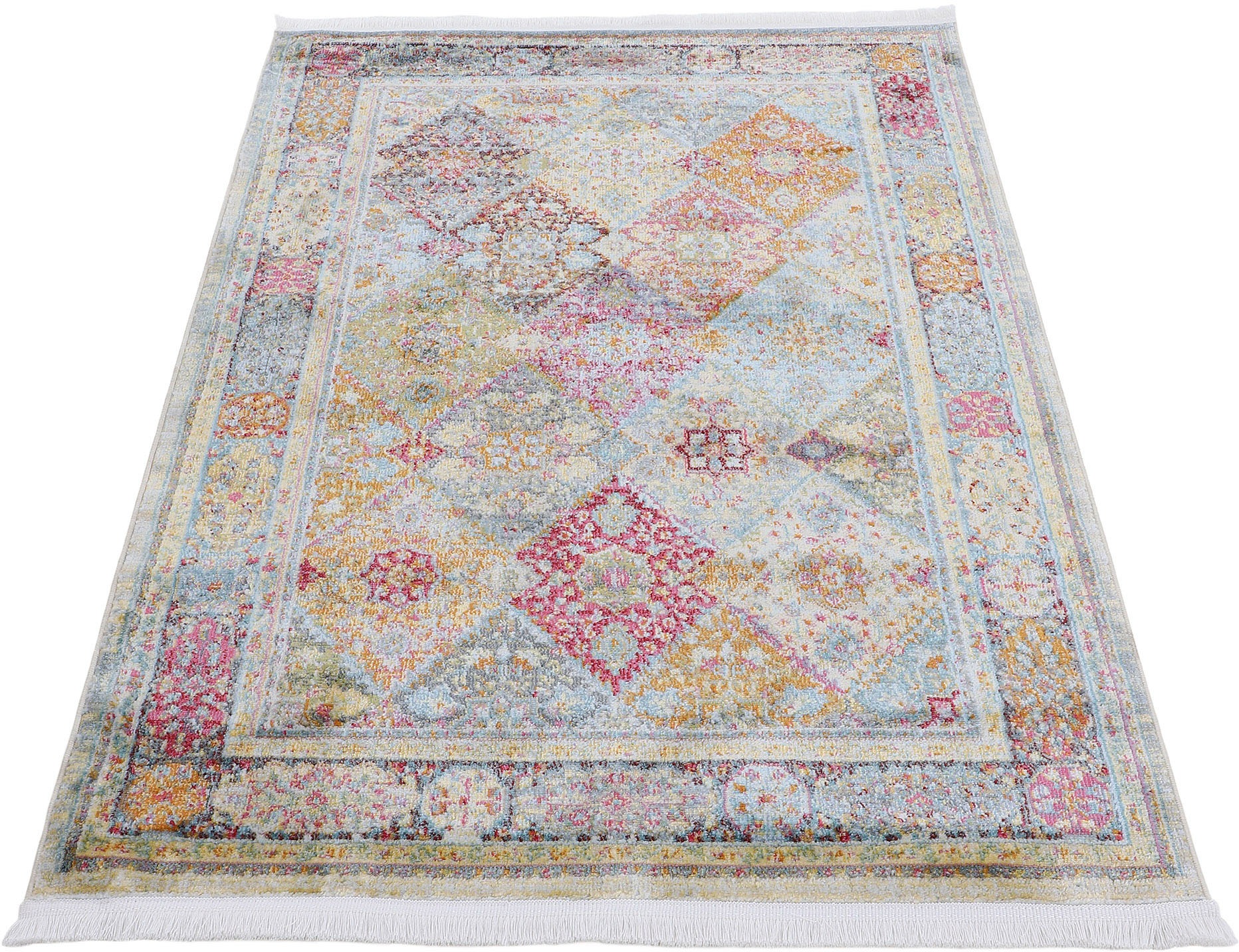 carpetfine Teppich »Harleen, auch als Läufer«, rund, 8 mm Höhe, Vintage Loo günstig online kaufen