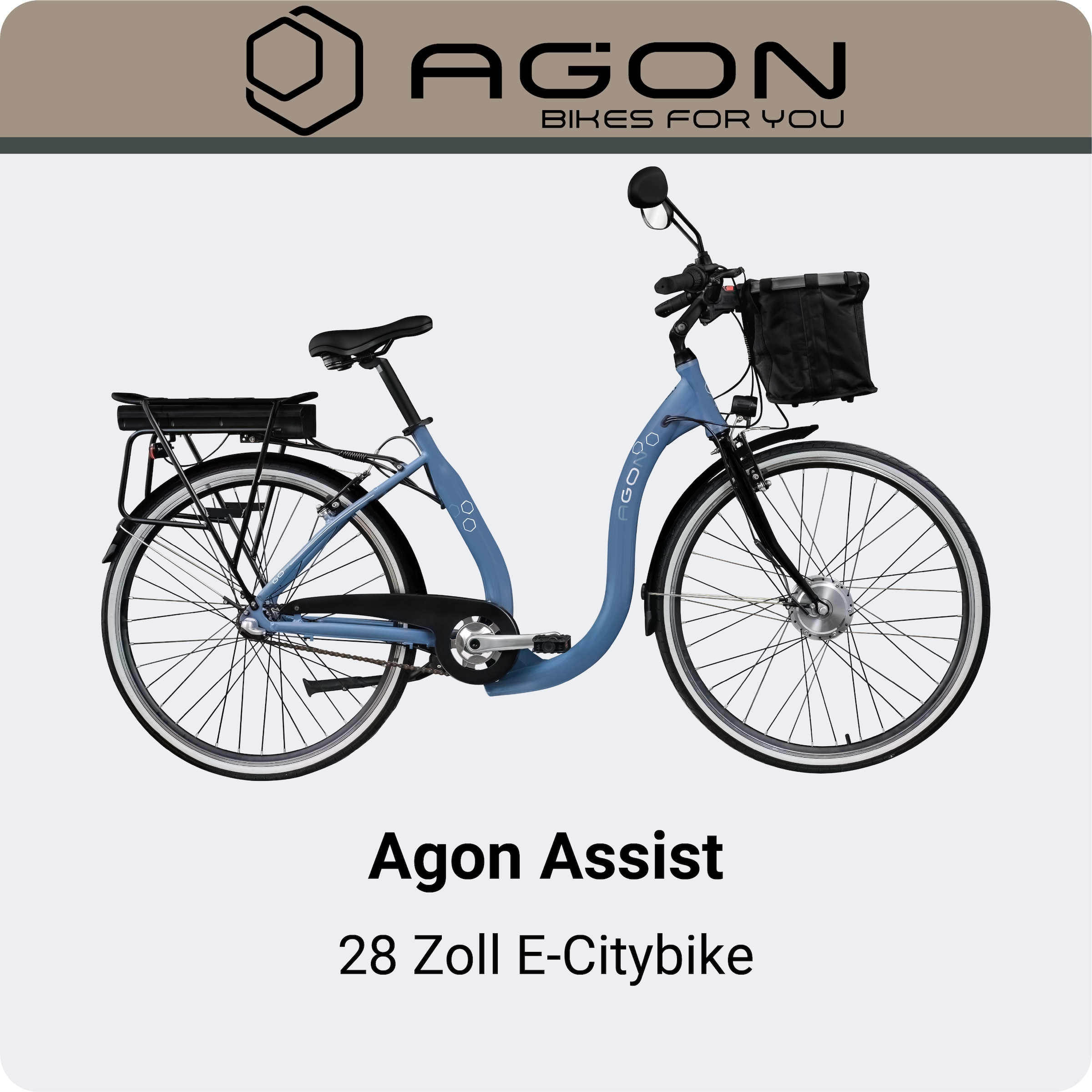 AGON »Assist« 3 Gang Nabenschaltung Frontmotor 250 W tiefer Einstieg