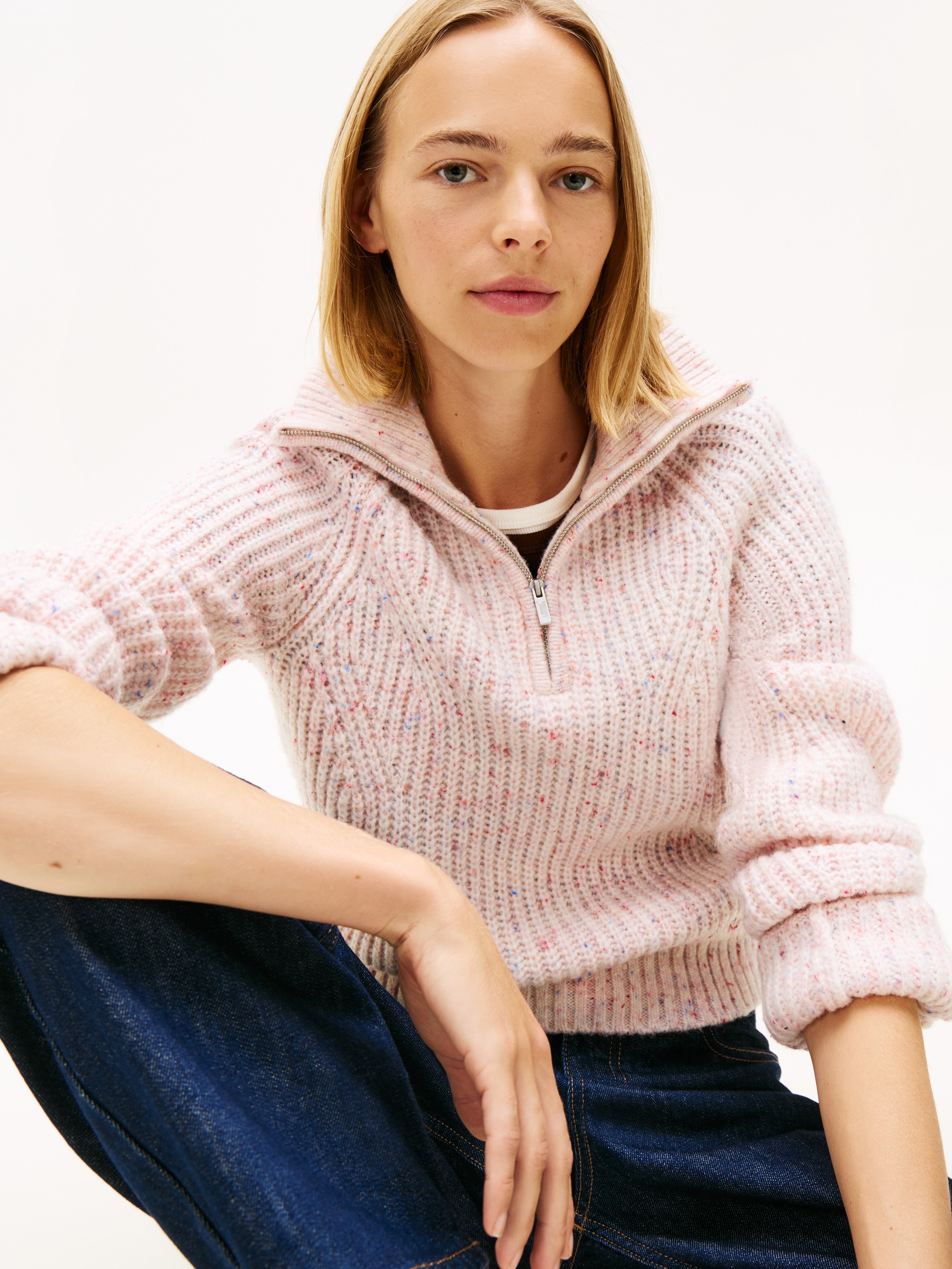 Tommy Jeans Troyer »TJW NEP 1/4 ZIP SWEATER«