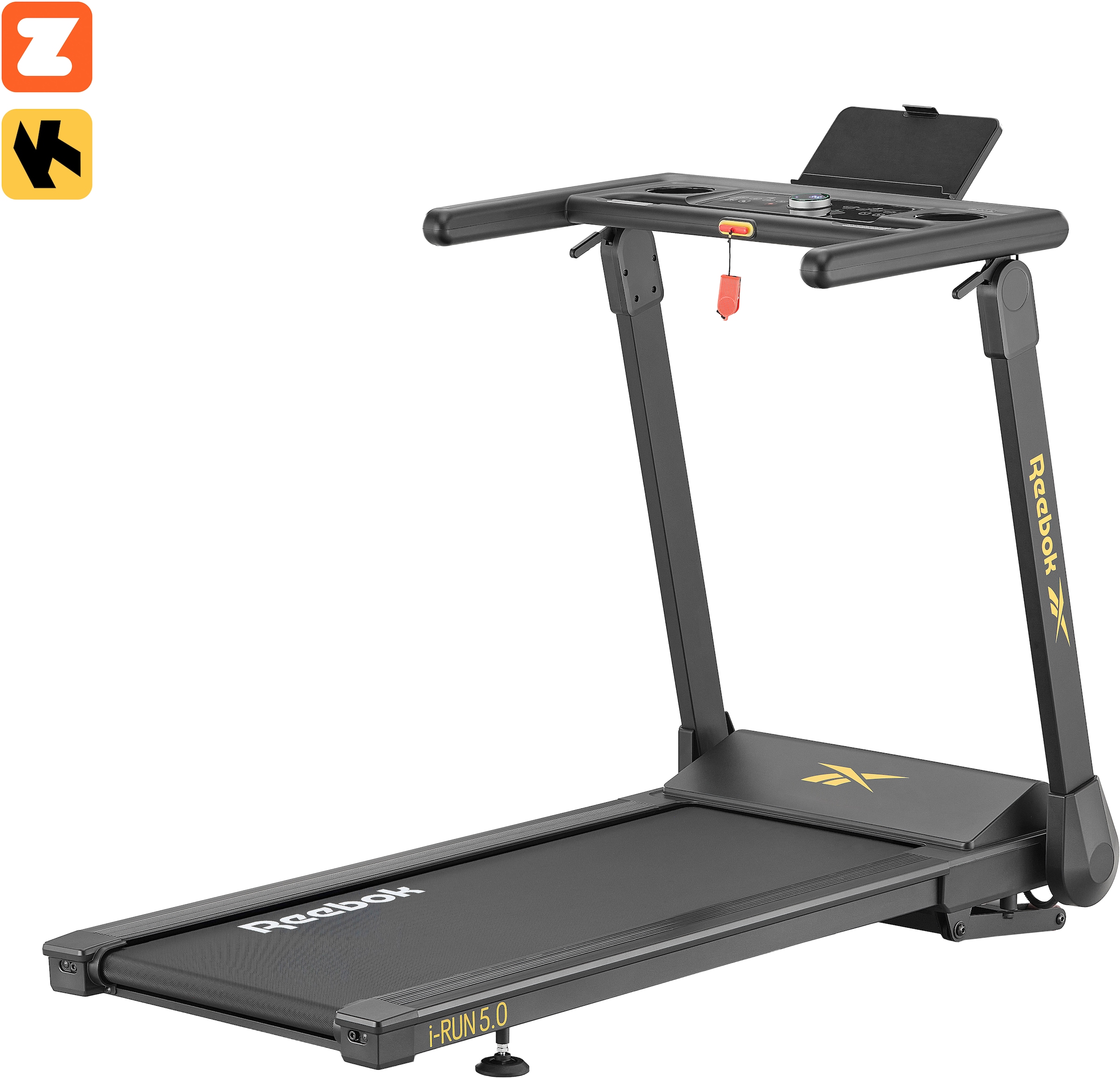 Laufband »i-Run 5« bis max. 15 km/h, klappbar, mit Steigung, 120 kg max. Benutzergewicht schwarz ohne Unterlegmatte Laufband