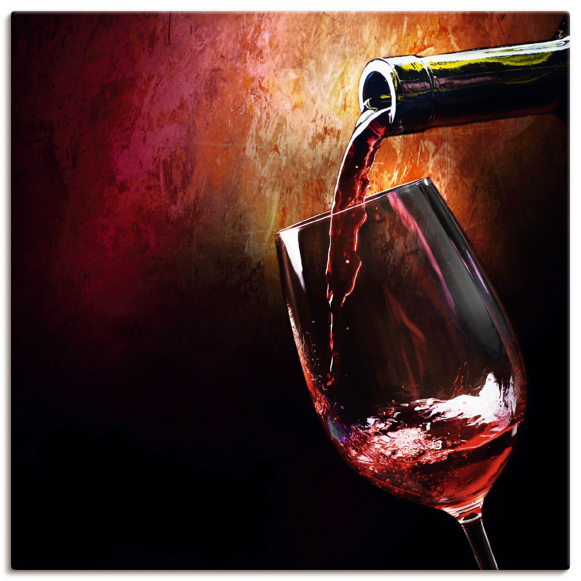 Artland Wandbild »Wein - Rotwein« Getränke 1 Stk. tlg. als Alubild, Outdoor günstig online kaufen
