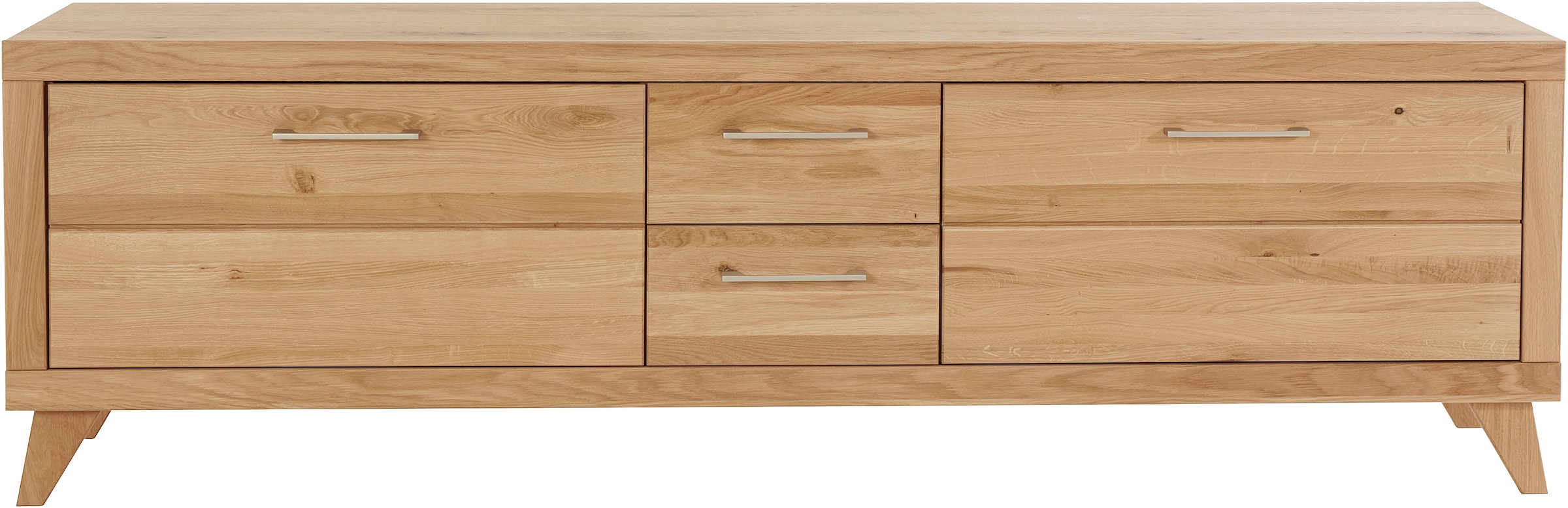 VOGL Möbelfabrik Lowboard »1237«, Massivholzfront, Breite ca. 211 cm, mit Softclose Funktion