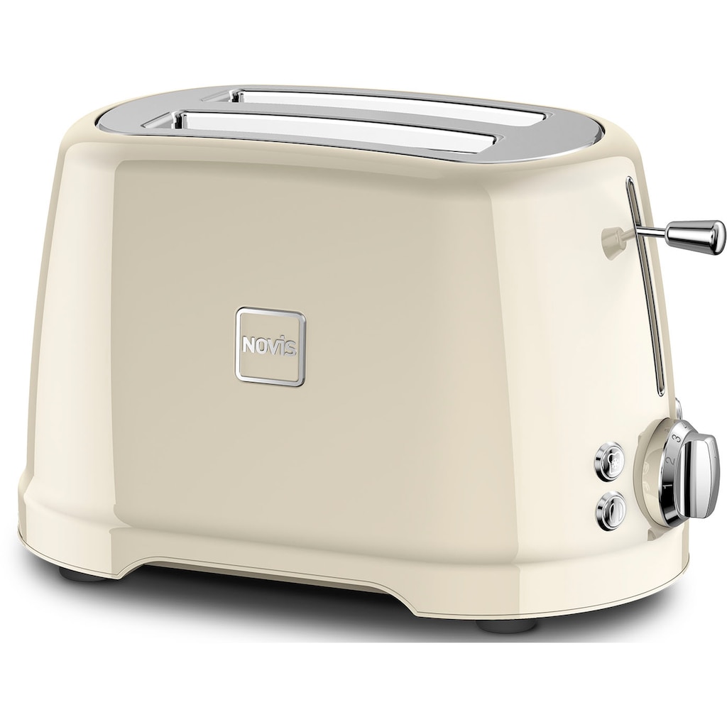 NOVIS Toaster »T2 cream VDE SET«, 2 kurze Schlitze, 900 W