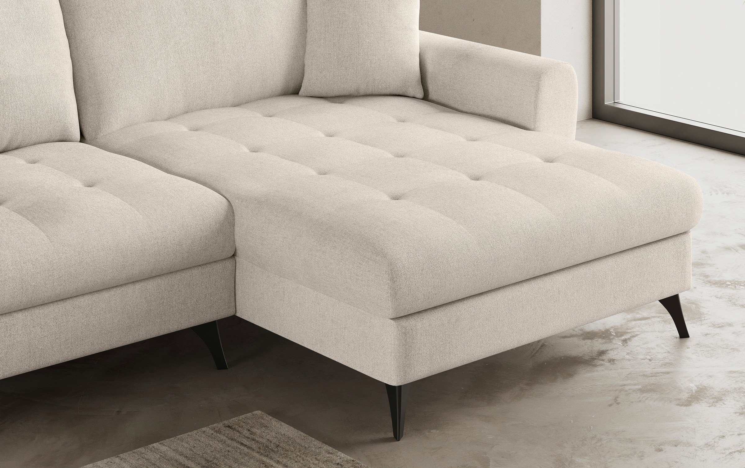 Mr. Couch Ecksofa »Blackburn II L-Form«, Wahlweise mit Kaltschaumpolsterung bis 140 kg belastbar