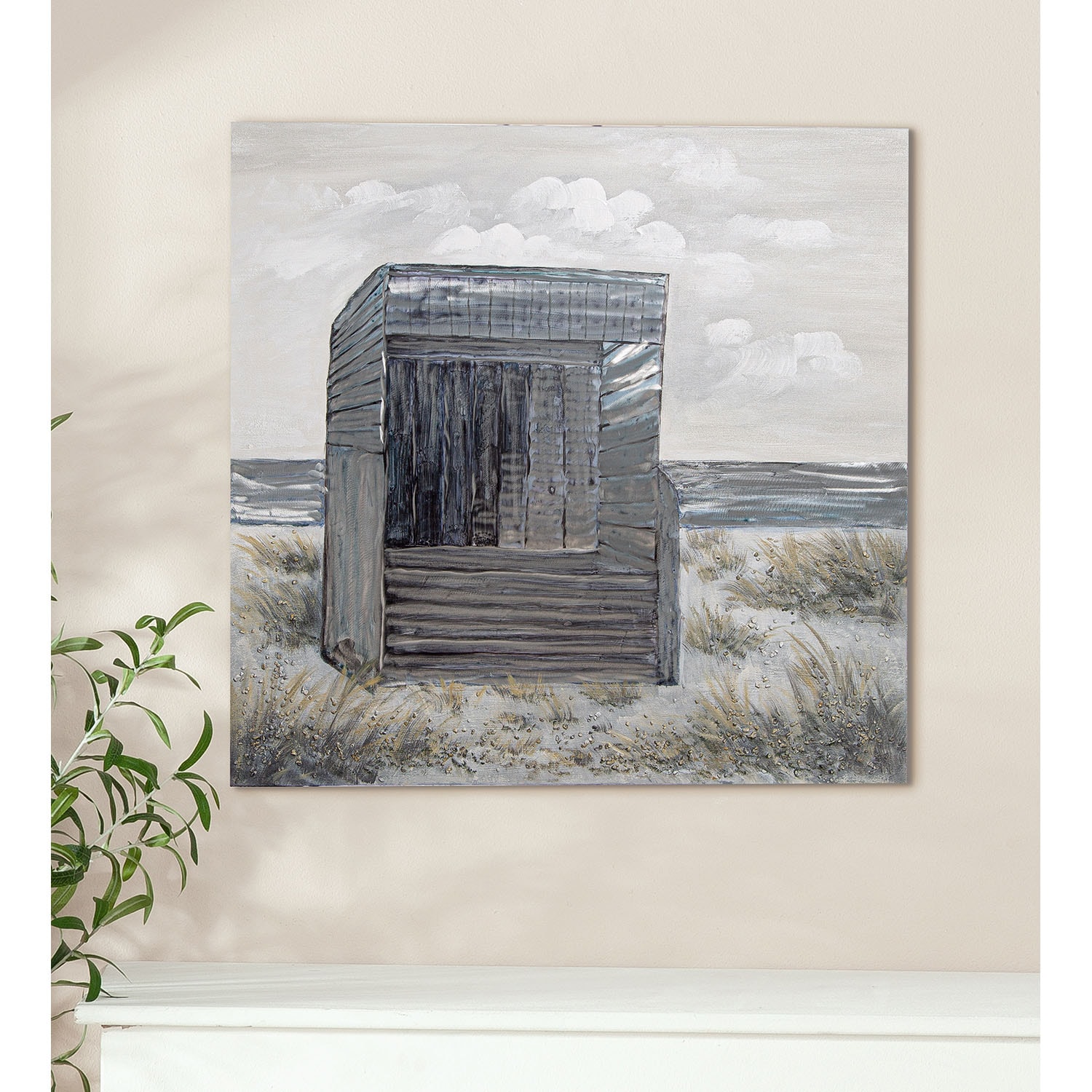 GILDE Leinwandbild »Bild quadratisch Strandkorb« Strandbilder 1 Stk. tlg.