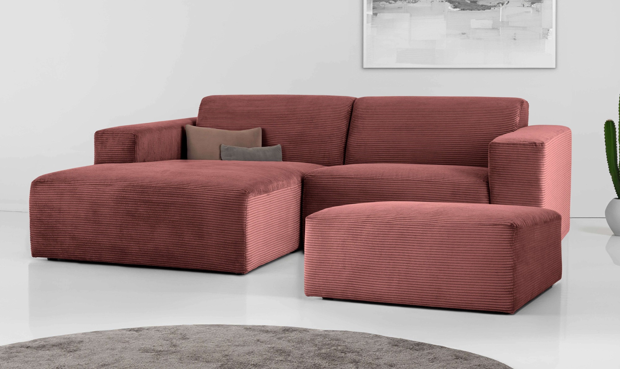 INOSIGN Ecksofa »Koa,228cm, L-Form, Modulsofa, Webstoff, Cord«, Designsofa, günstig online kaufen