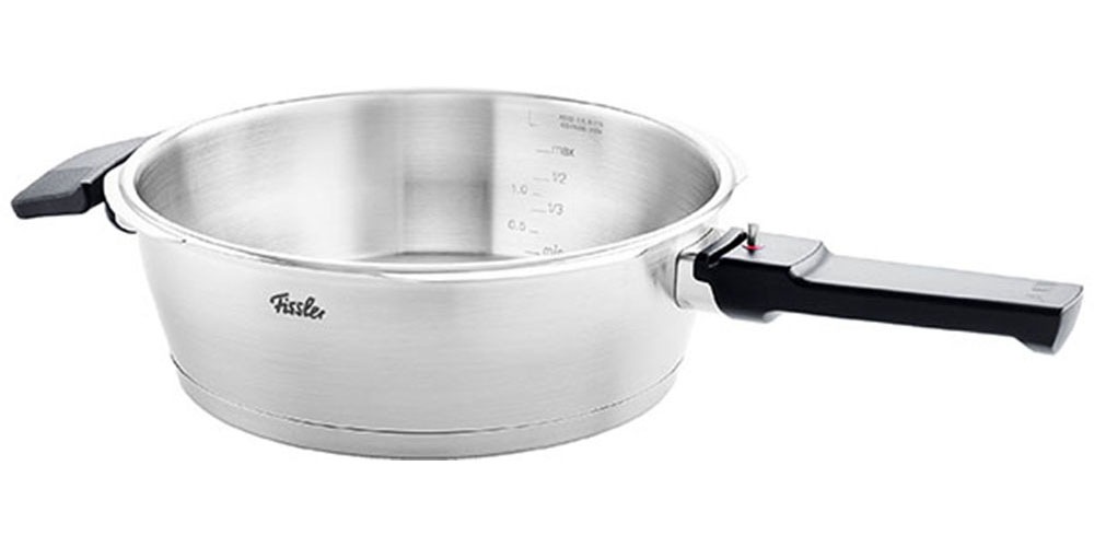 Fissler Schnellkochtopf »Vitavit® premium Schnellkochtopf«, Edelstahl 18/10, (3 tlg.), Verriegelungsanzeige, Einstellbares Abdampfen, Einstellbare Kochstufen