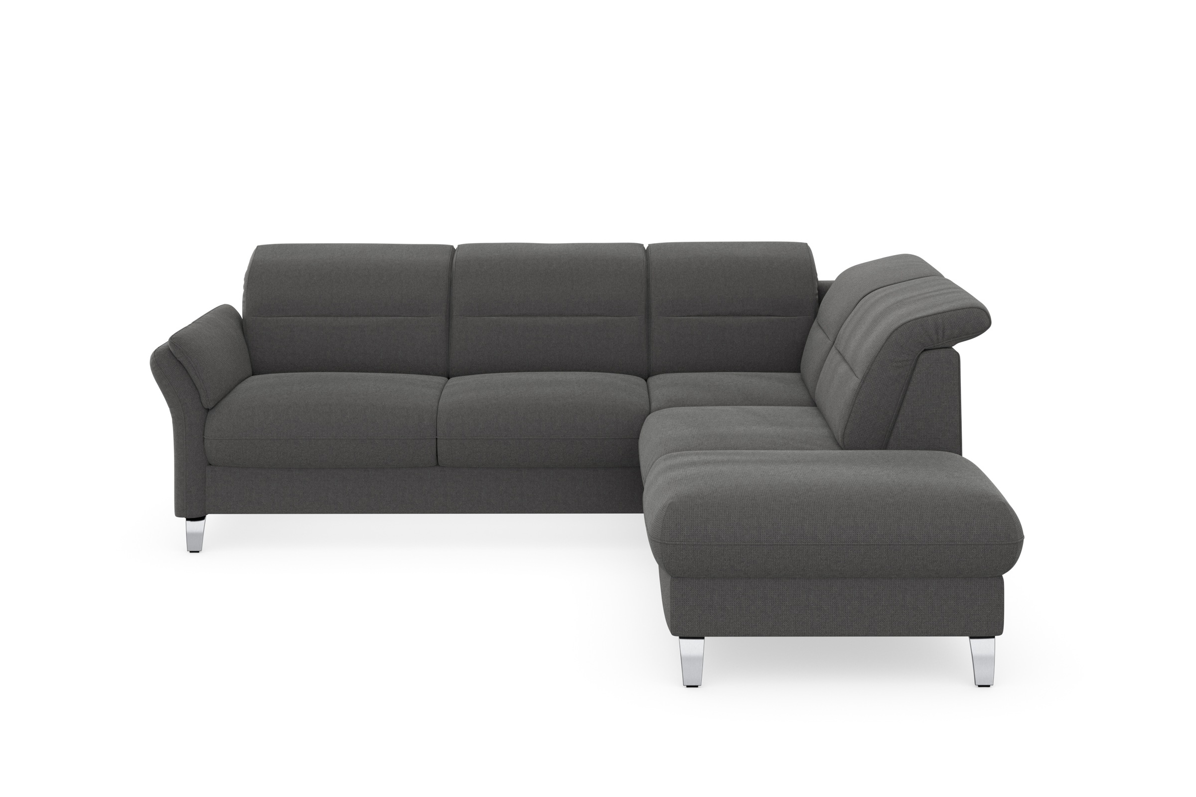 sit&more Ecksofa »Grenoble L-Form mit Federkern«, wahlweise mit Bettfunktion, Bettkasten, Arm- und Kopfteilverstellung