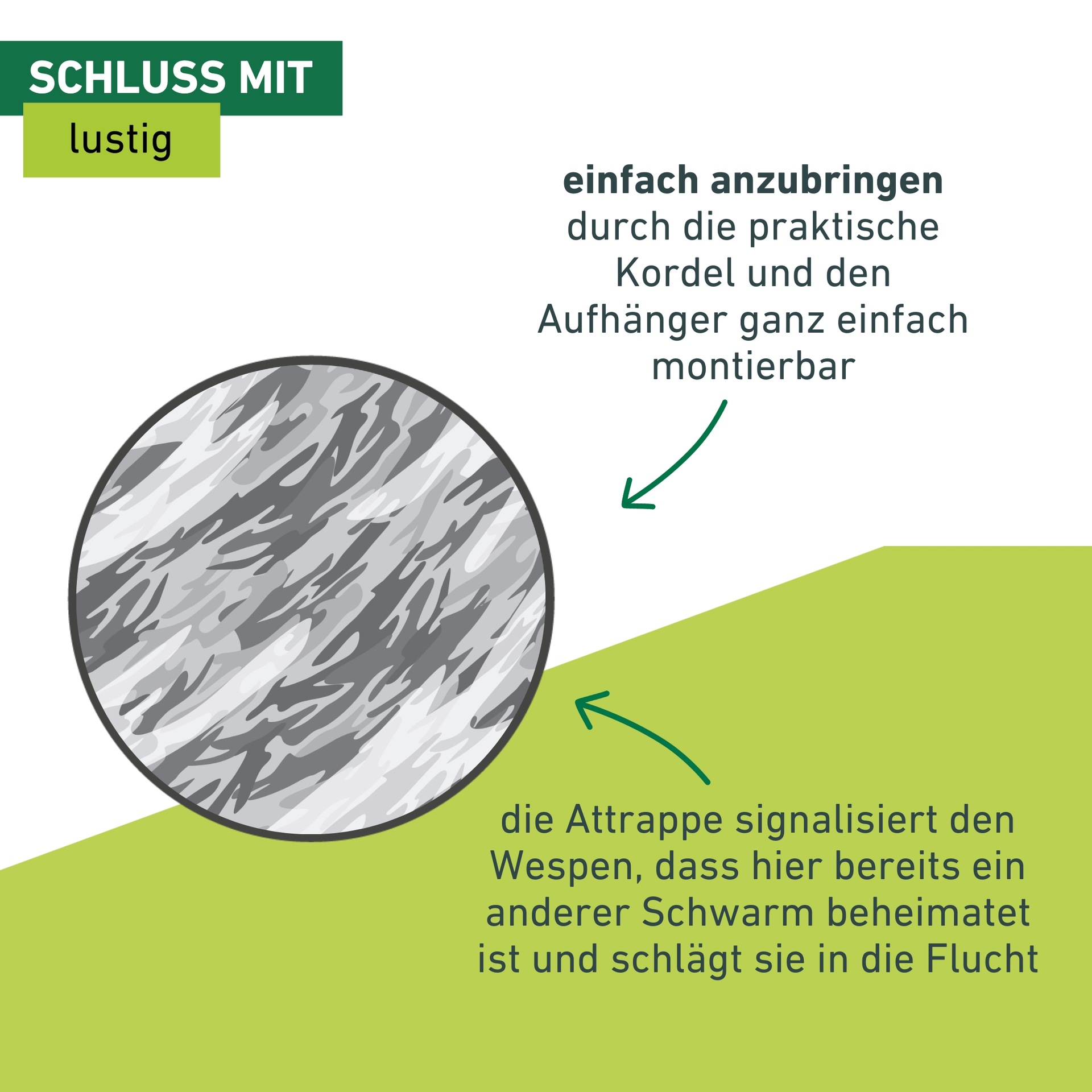 Windhager Wespennestattrappe »Wespenvertreiber aus Vliesstoff« langlebiger und beständiger Wespenschutz, individuell befüllbar, grau