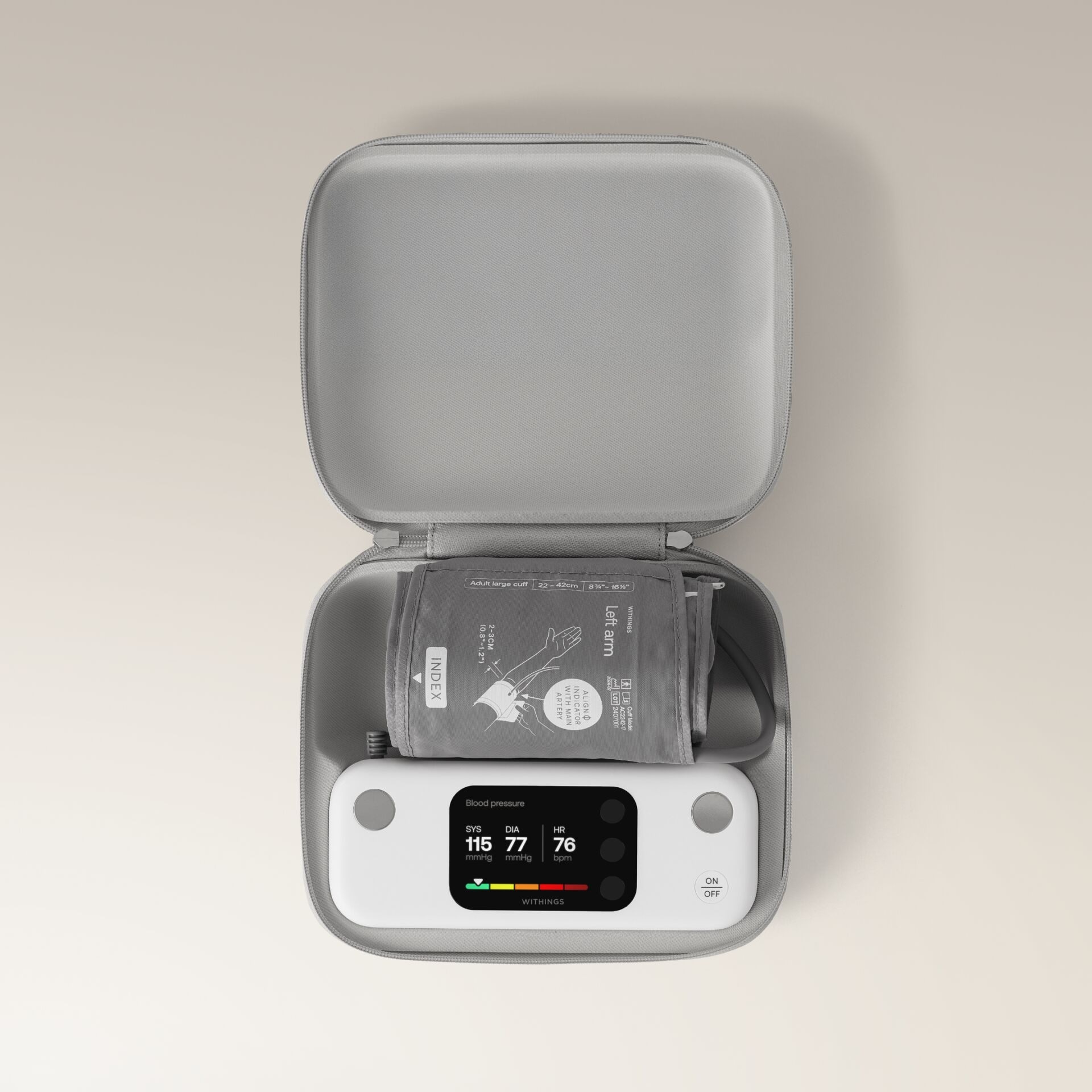 Withings Blutdruckmessgerät »BPM Vision mit EKG, WLAN & Farbdisplay« Automatische Messung, Speicher für mehrere Nutzer, App-Integration